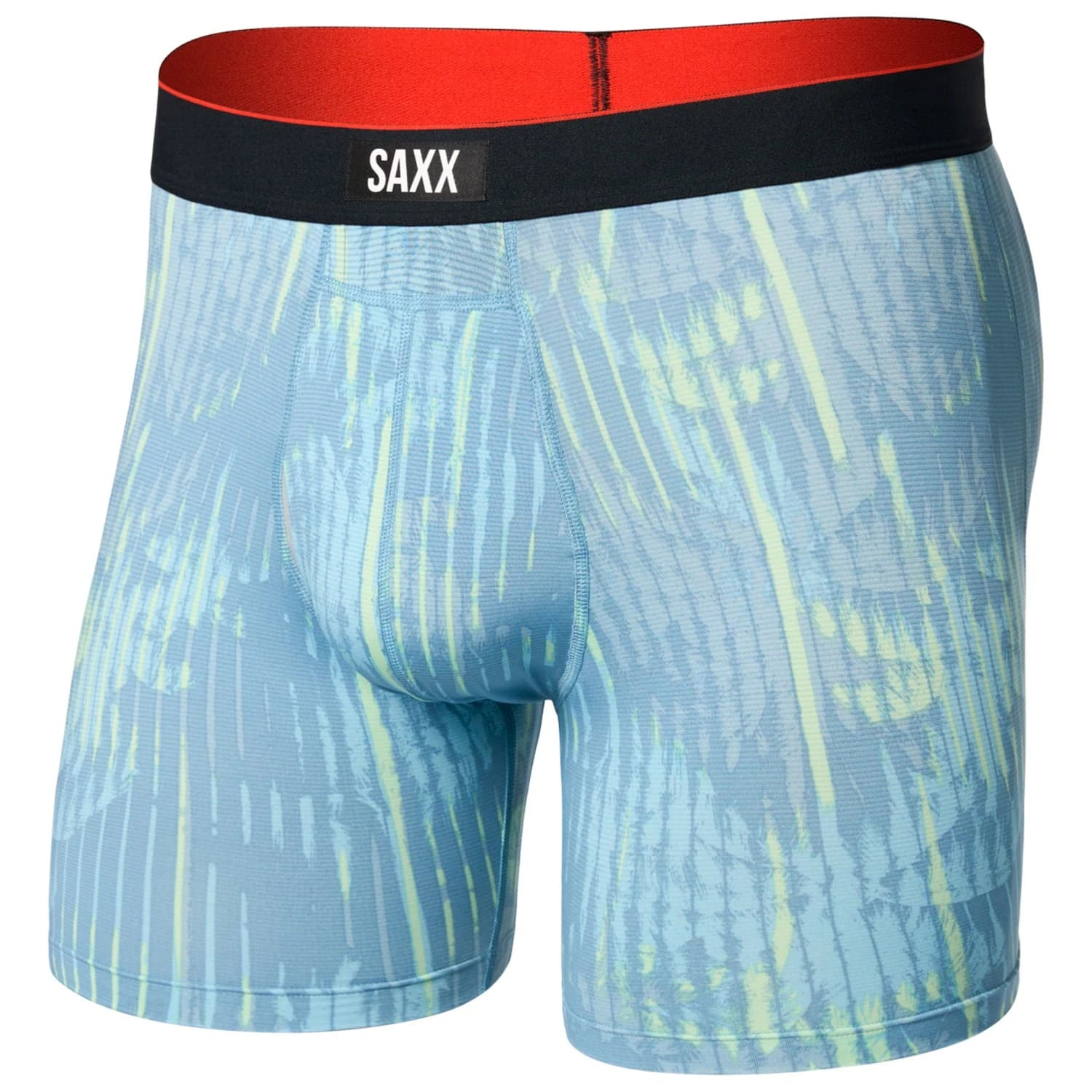 Мъжко синтетично термобельо Saxx Multi-Sport Mesh Boxer Brief Fly Synthetic base layer - Palm Screen / Faded Denim