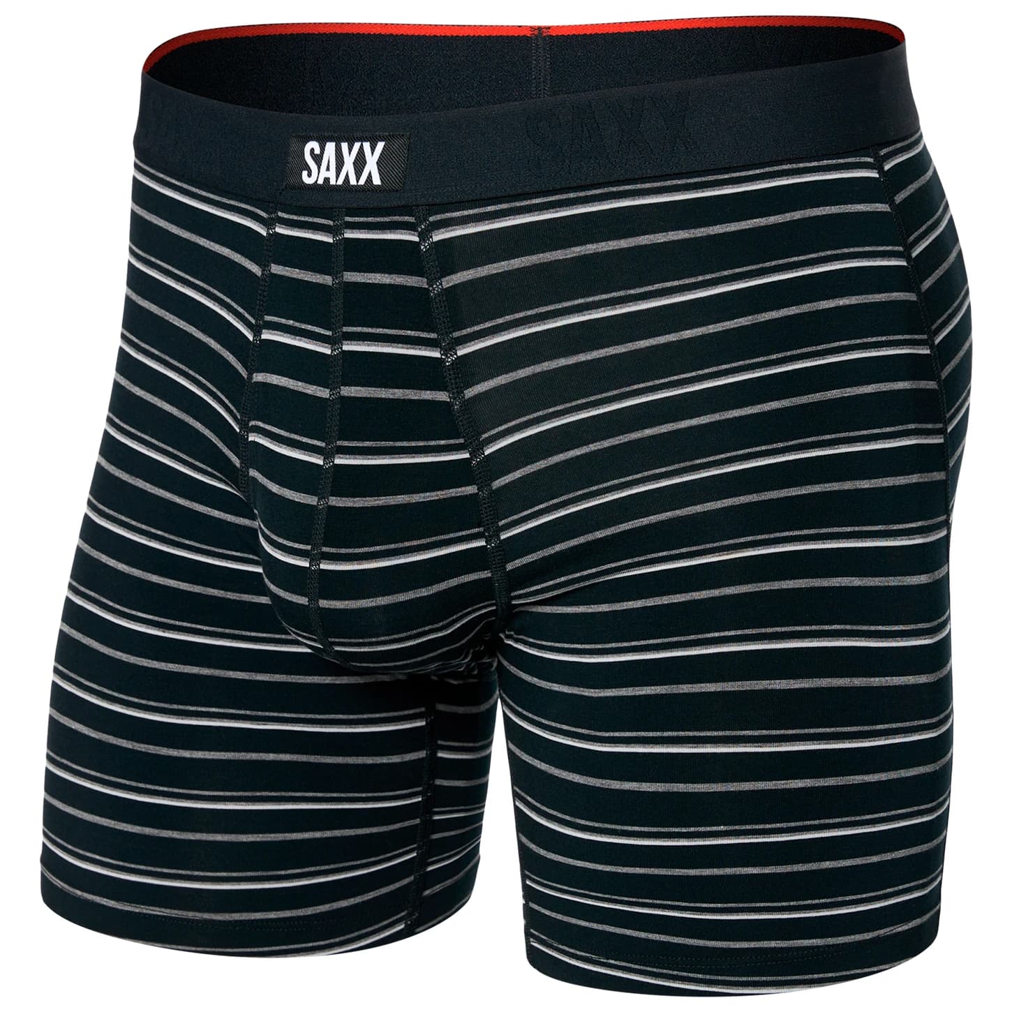 Мъжко синтетично термобельо Saxx Vibe Xtra Boxer Brief Fly Synthetic base layer - Black Coast Stripe