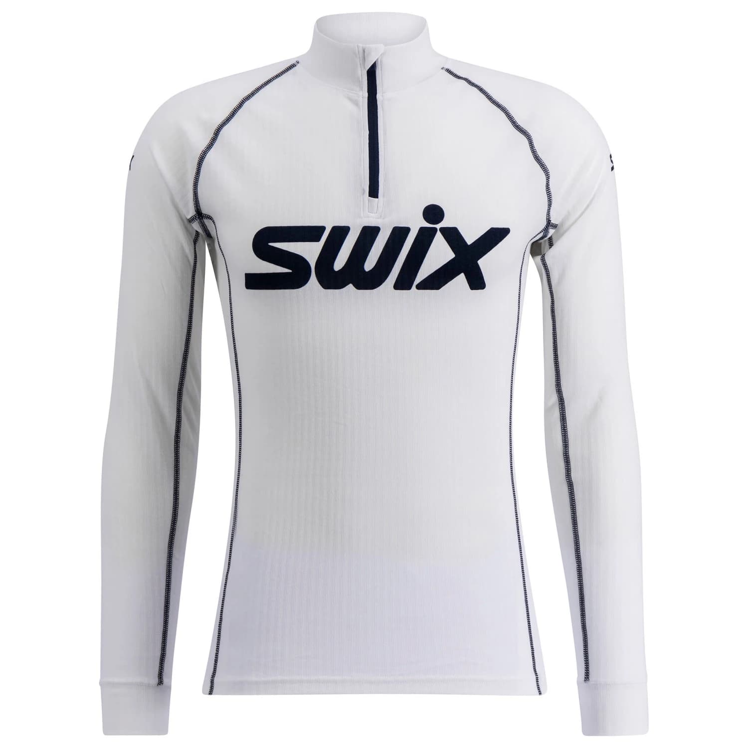 Синтетично термобельо Swix RaceX Classic Half Zip Synthetic base layer - Bright White / Dark Navy