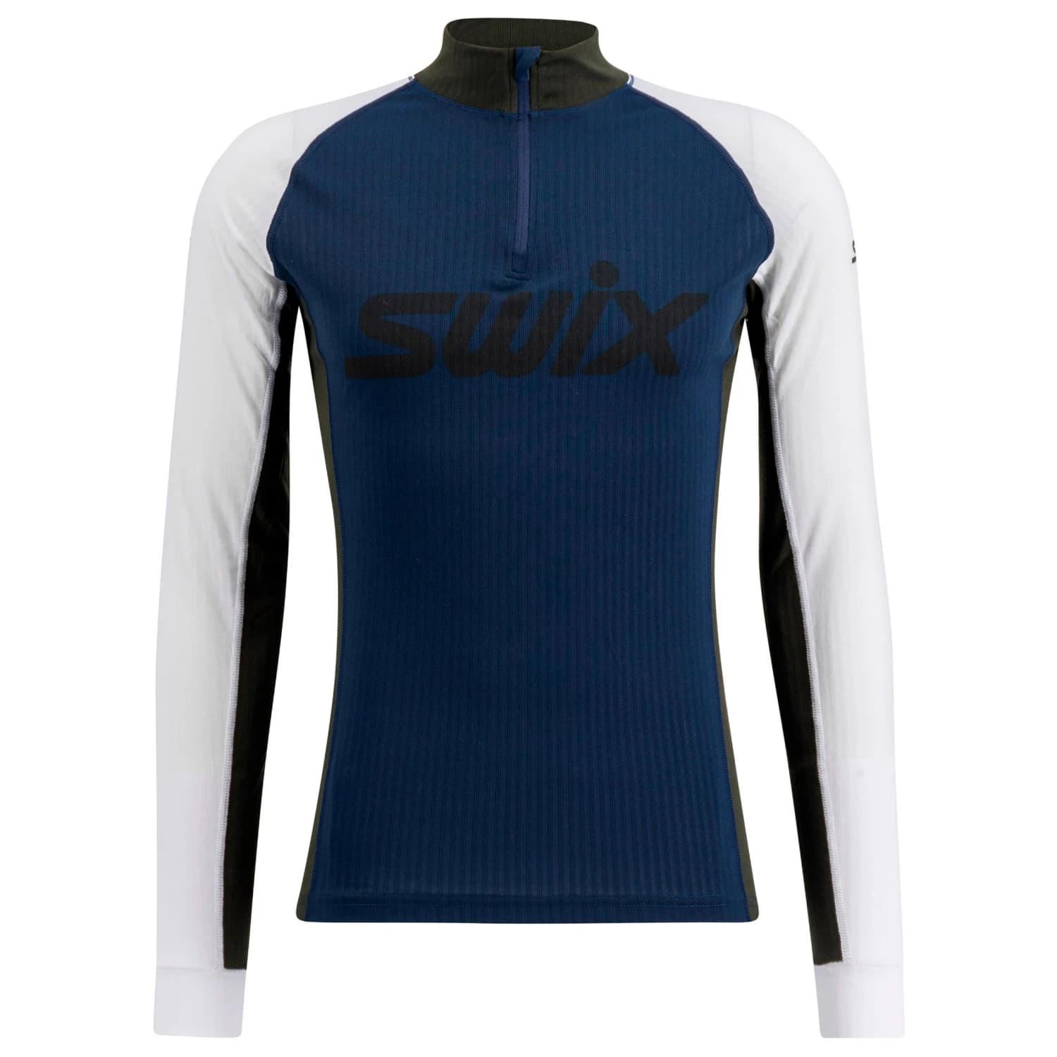 Синтетично термобельо Swix RaceX Classic Half Zip Synthetic base layer - Dark Navy / Bright White