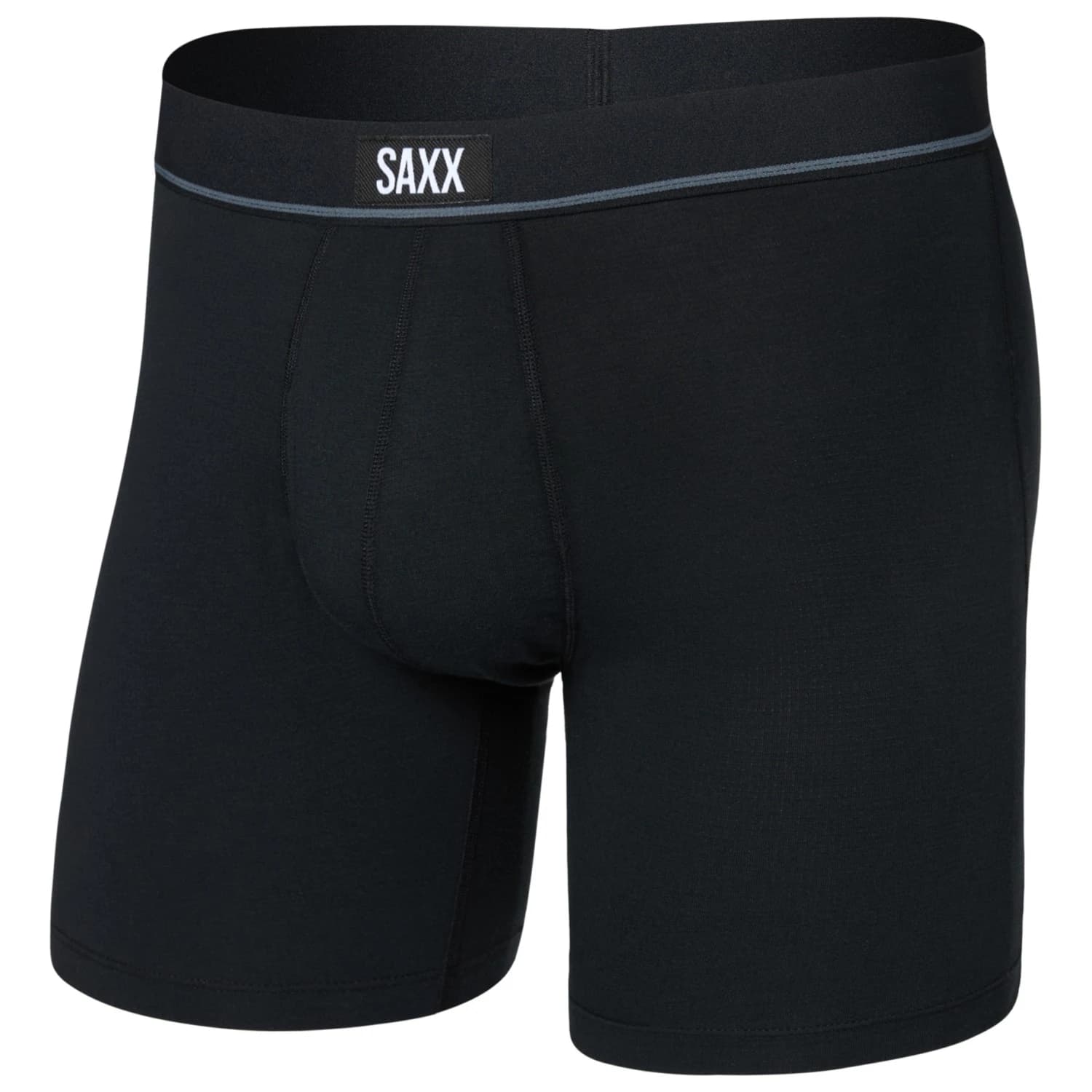 Мъжко синтетично термобельо Saxx Essential Cotton Boxer Brief Fly Everyday base layer - Black