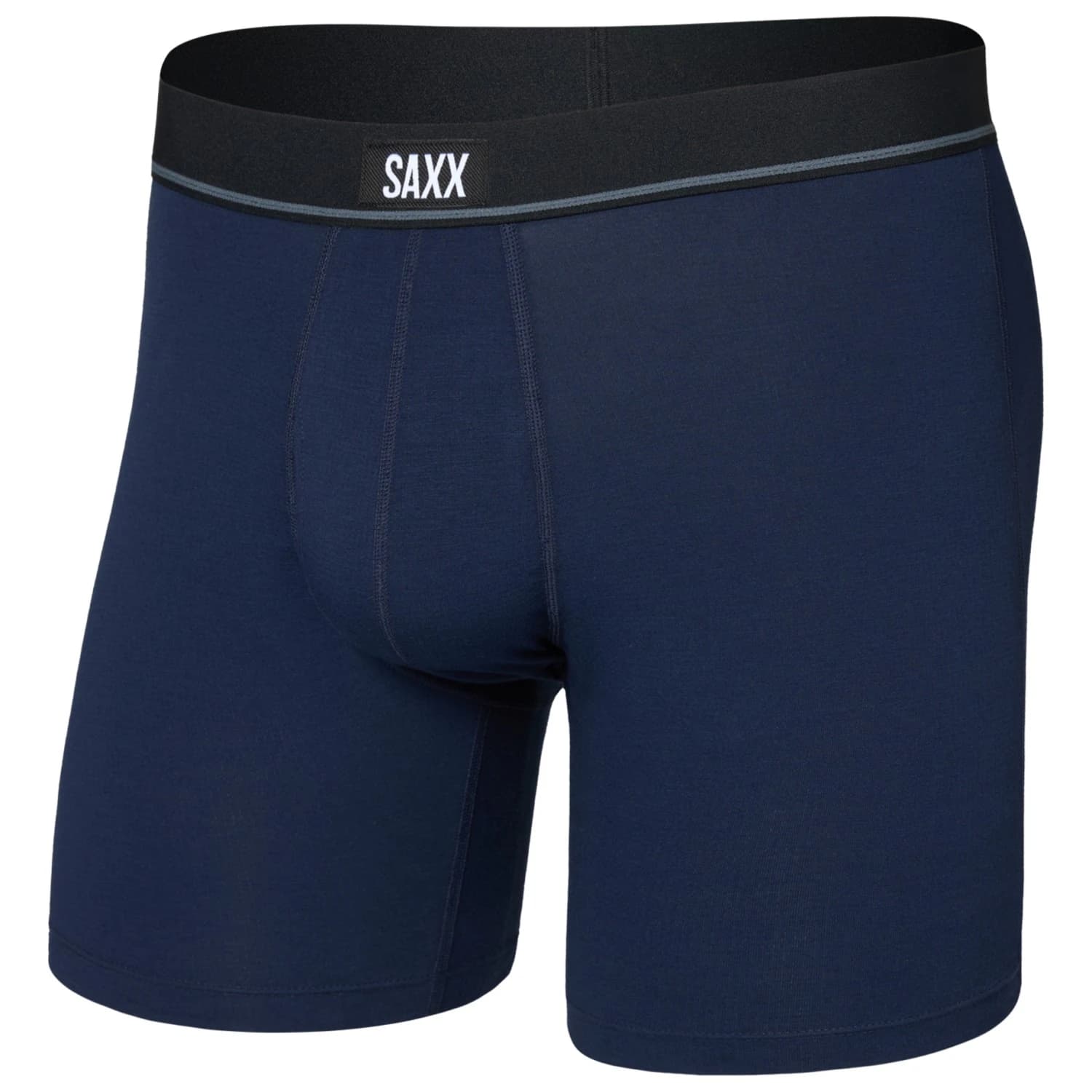 Мъжко синтетично термобельо Saxx Essential Cotton Boxer Brief Fly Everyday base layer - Maritime