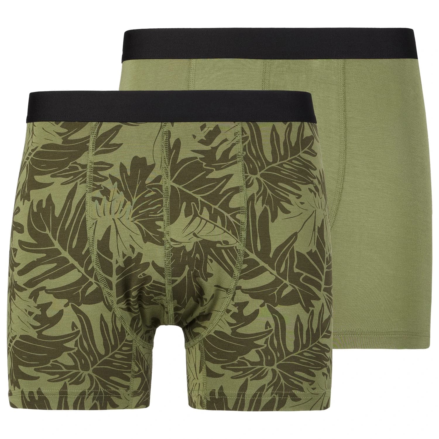 Мъжко синтетично термобельо Stoic TrosaSt. Boxer long 2-Pack Synthetic base layer - Moss Green AOP / Dark Olive
