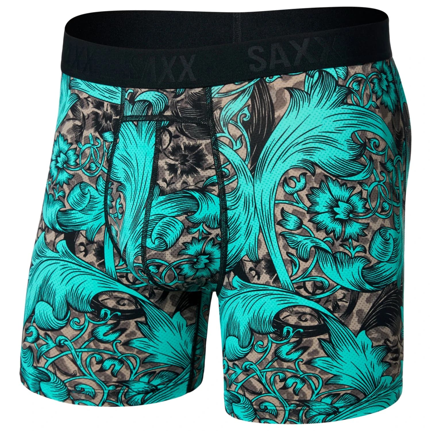 Мъжко синтетично термобельо Saxx Smooth Flex Light Compression Boxer Brief Synthetic base layer - Fleur De League / Multi