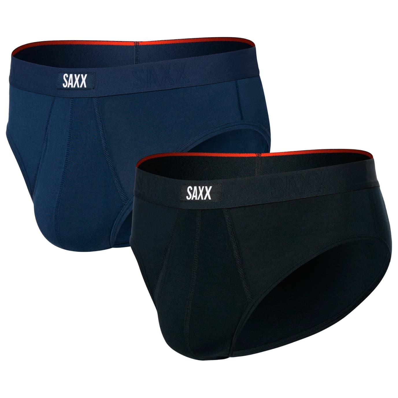 Мъжко ежедневно термо бельо Saxx Vibe Xtra Soft Comfort Brief Fly 2-Pack Everyday base layer - Black / Navy