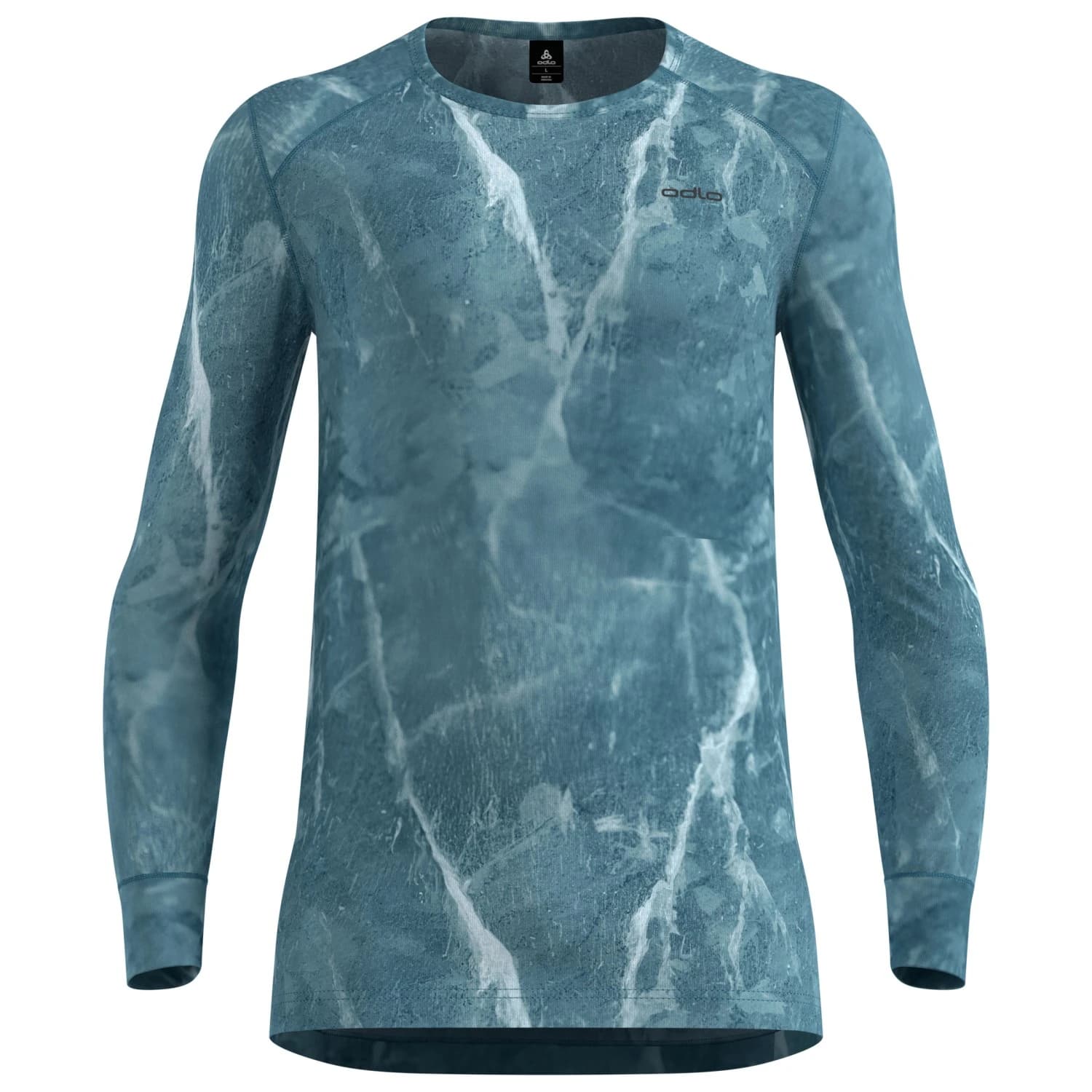 Синтетично термобельо Odlo Active Warm X Frozen Lake Bl Top Crew Neck L/S Synthetic base layer - Reflecting Pond