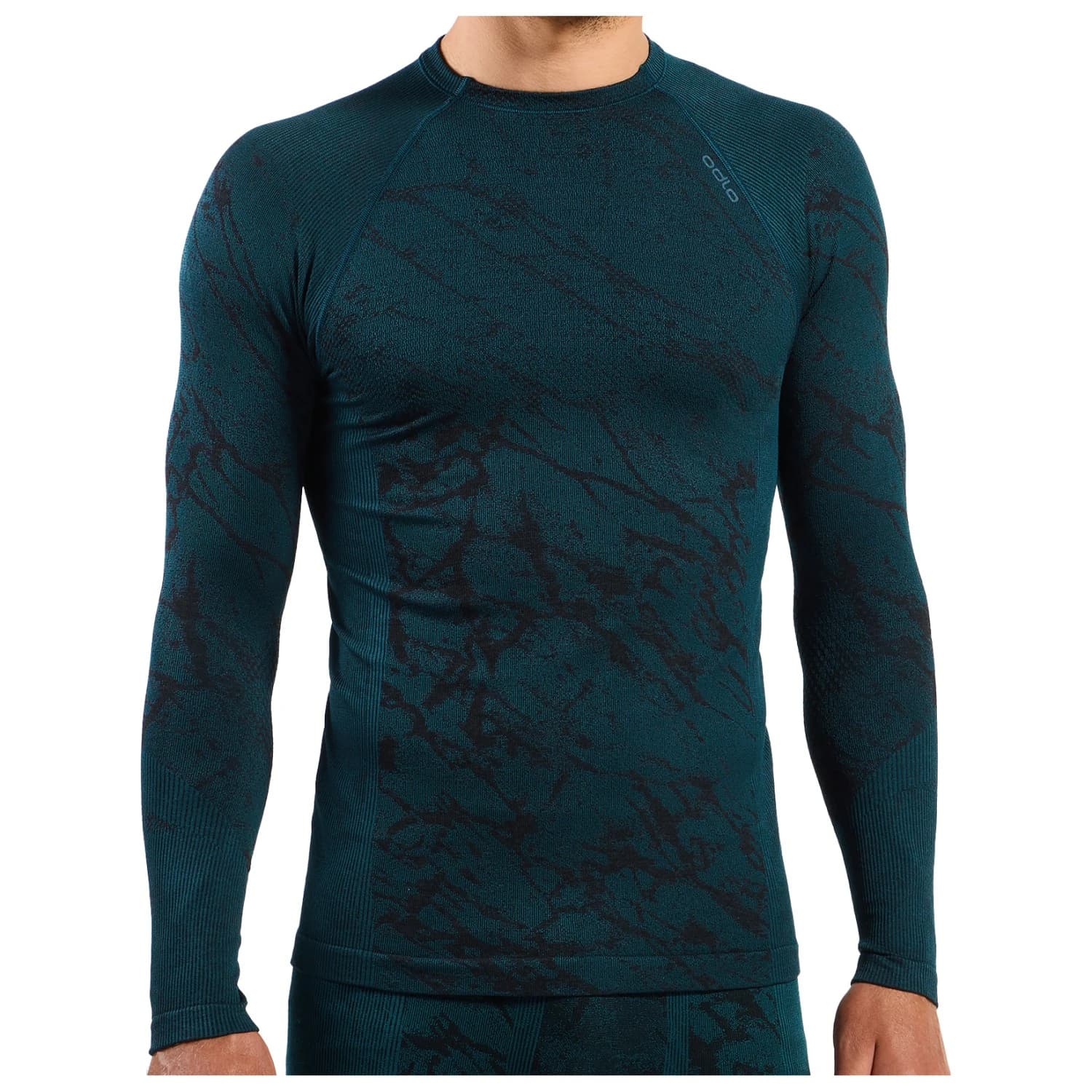 Синтетично термобельо Odlo Performance Warm Blackcomb Bl Top Crew Neck L/S Synthetic base layer - Reflecting Pond