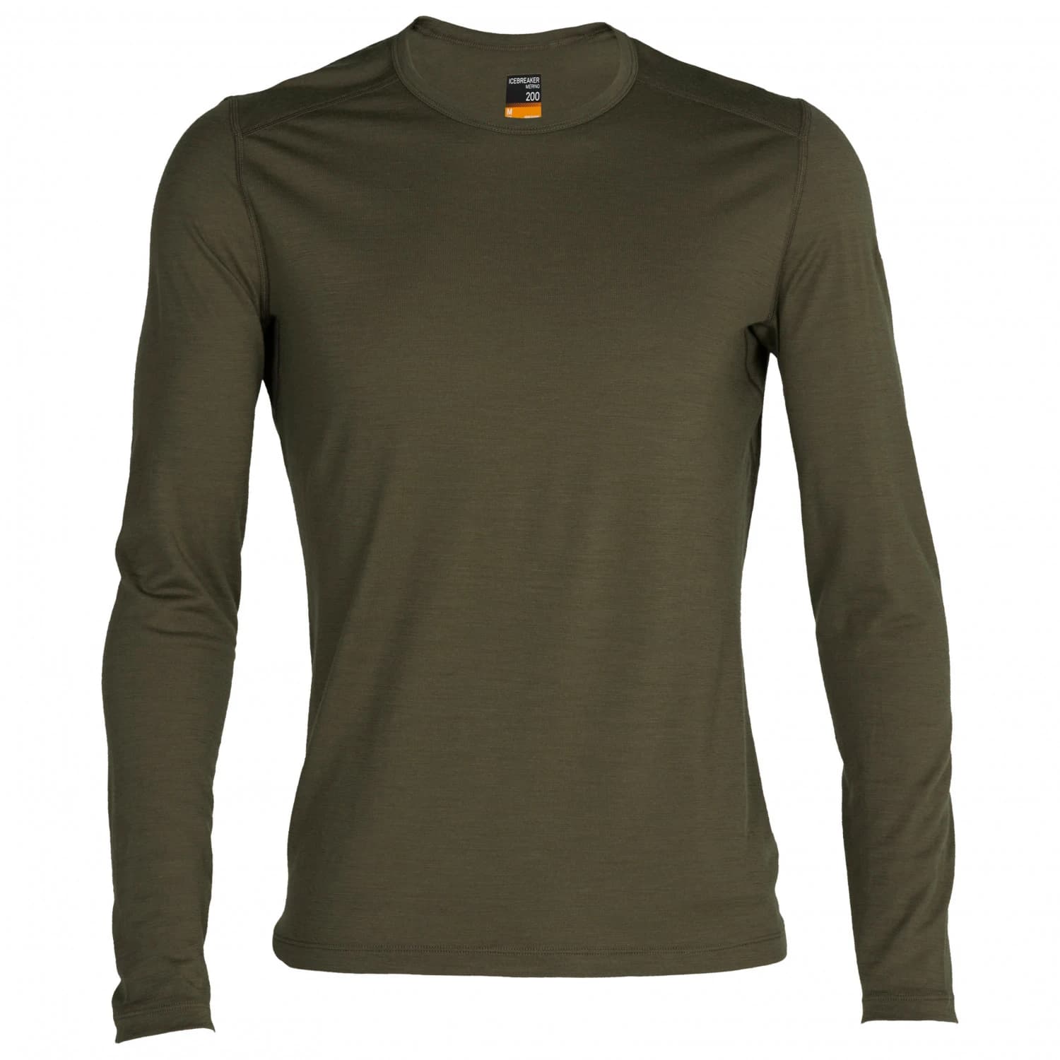 Мъжко мериносово термобельо Icebreaker 200 Oasis L/S Crewe Merino base layer - Loden