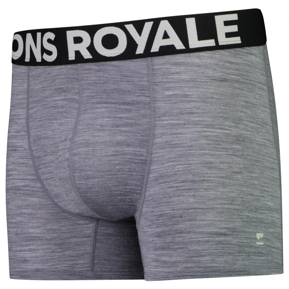 Мъжко мериносово термобельо Mons Royale Hold 'em Shorty Boxer Merino base layer - Grey Heather