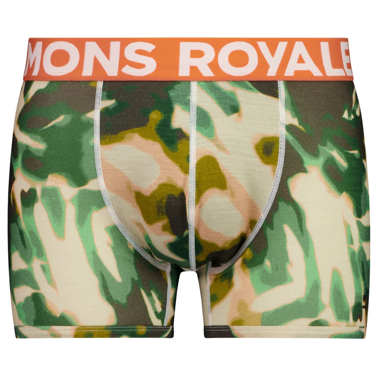 Мъжко мериносово термобельо Mons Royale Hold 'em Shorty Boxer Merino base layer - Brush Camo