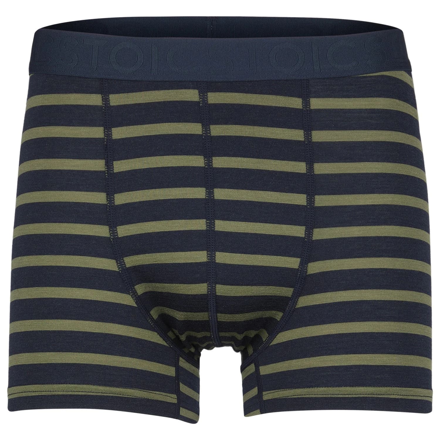 Мъжко мериносово термобельо Stoic Merino150 AlsenSt. Boxer Merino base layer - Dark Navy / Olive Striped