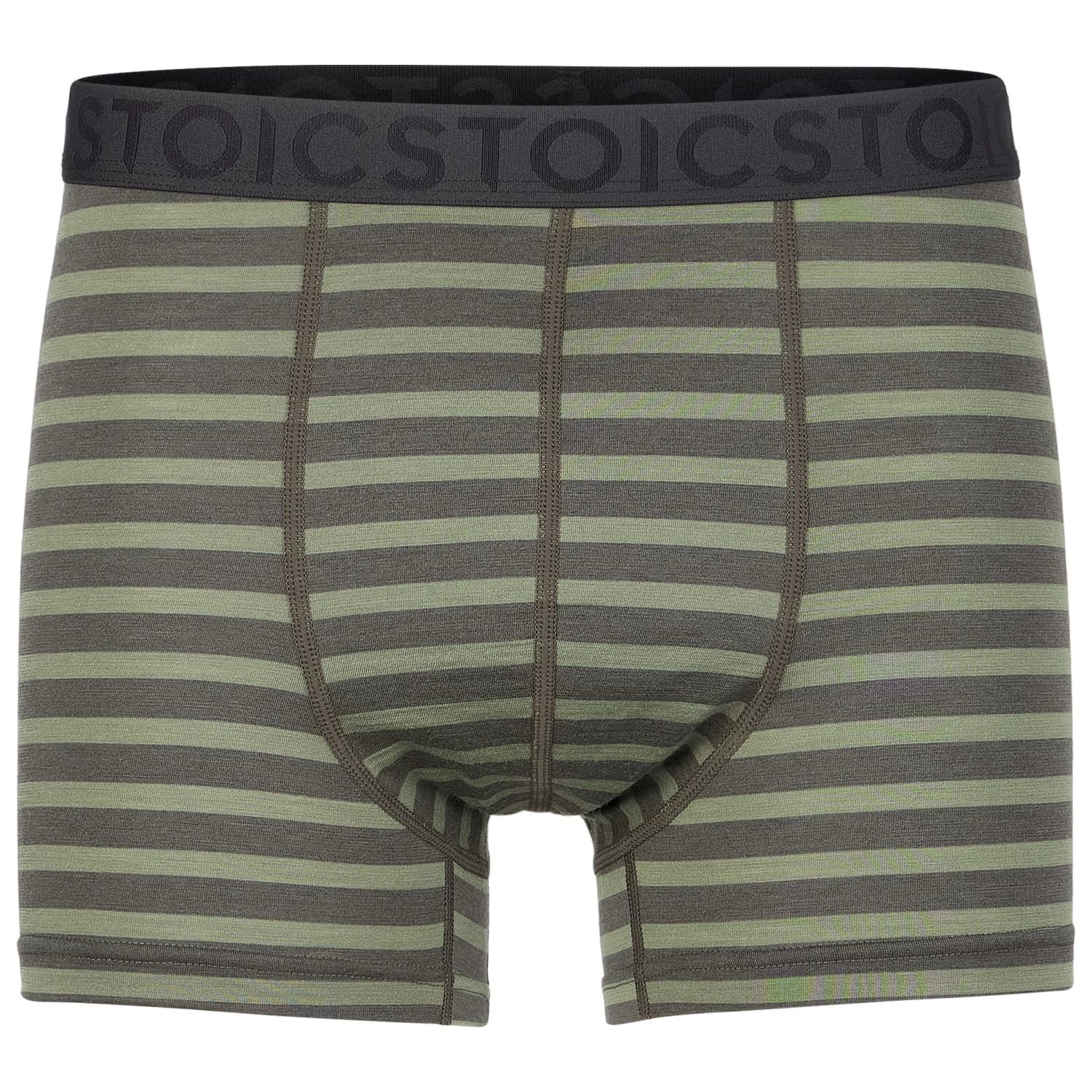 Мъжко мериносово термобельо Stoic Merino150 AlsenSt. Boxer Merino base layer - Moss Green / Dark Olive Striped