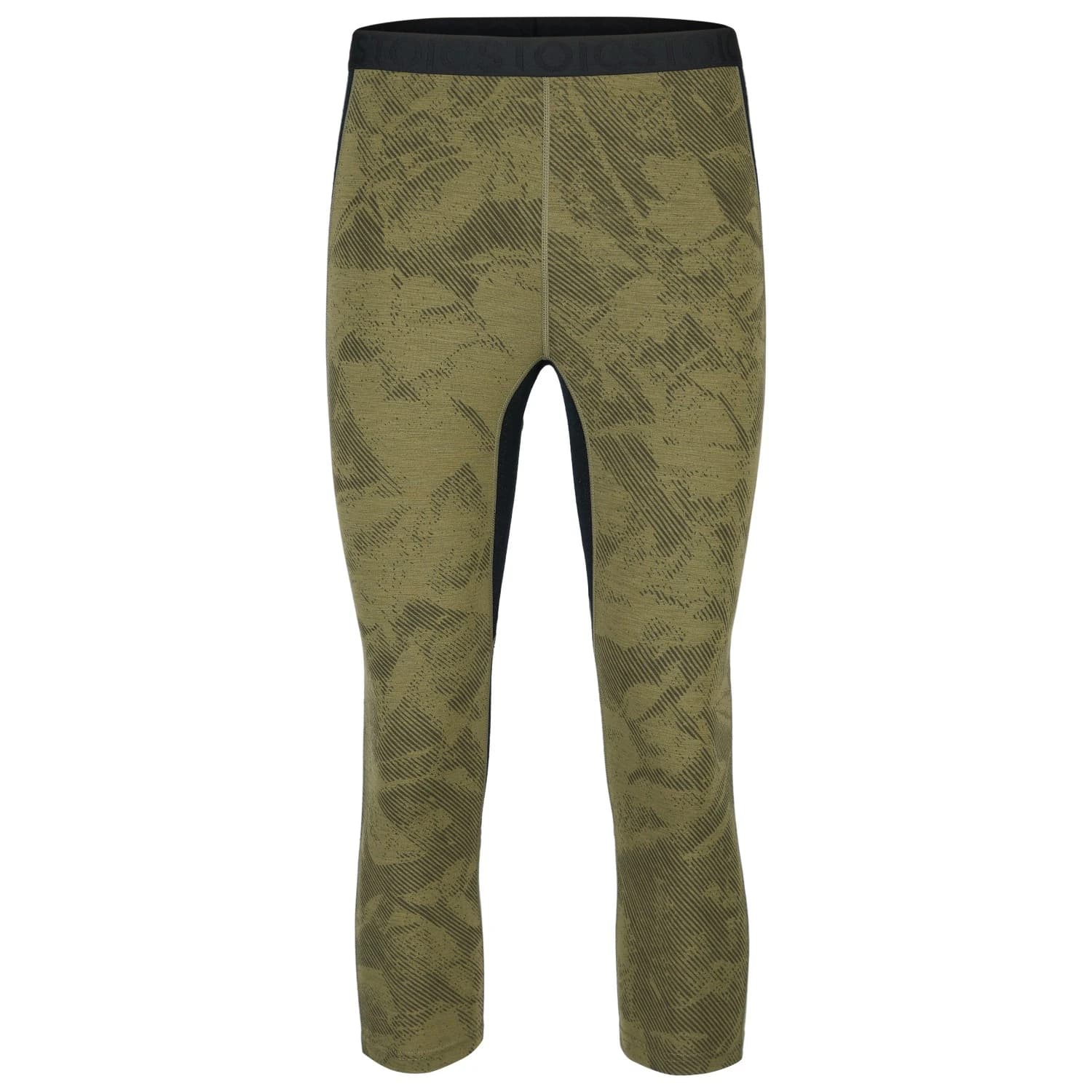 Мъжко мериносово термобельо Stoic MerinoMesh150 SadjemSt. 3/4 Pants Merino base layer - Olive Green Aop