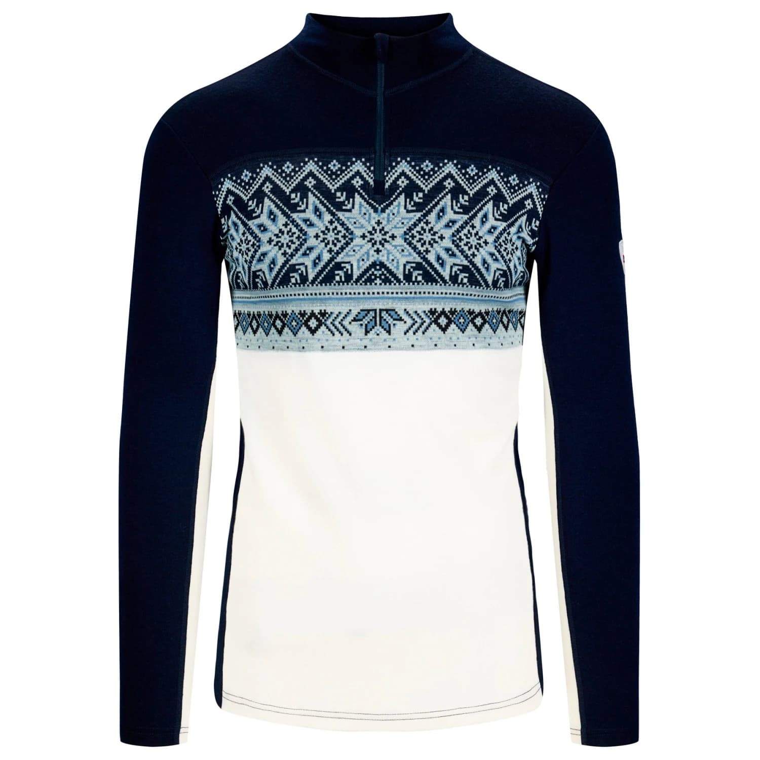 Мериносово термобельо Dale of Norway Vail Baselayer Half Zip Merino base layer - Off White / Navy