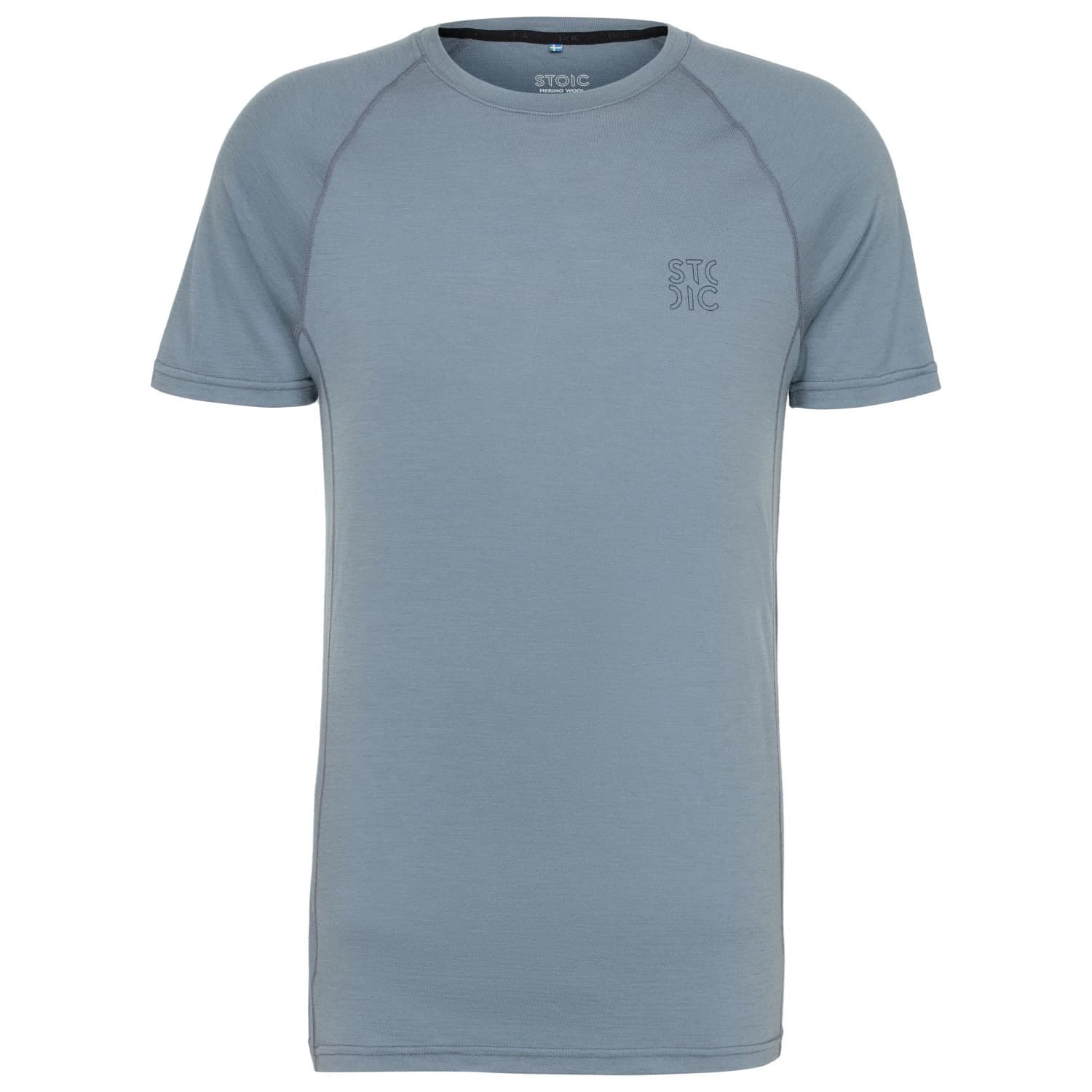 Мъжко мериносово термобельо Stoic Merino180 BengtSt. S/S Merino base layer - Pale Blue Grey