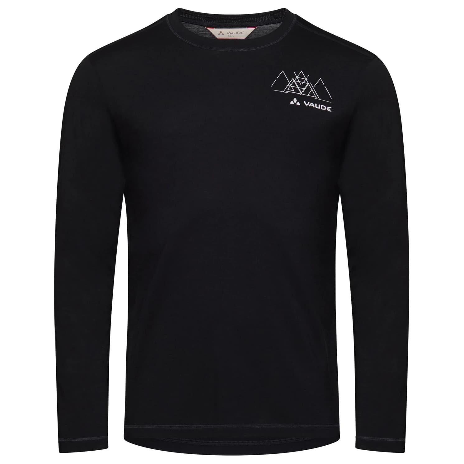 Мериносово термобельо Vaude Monviso Wool L/S T-Shirt II Merino base layer - Black