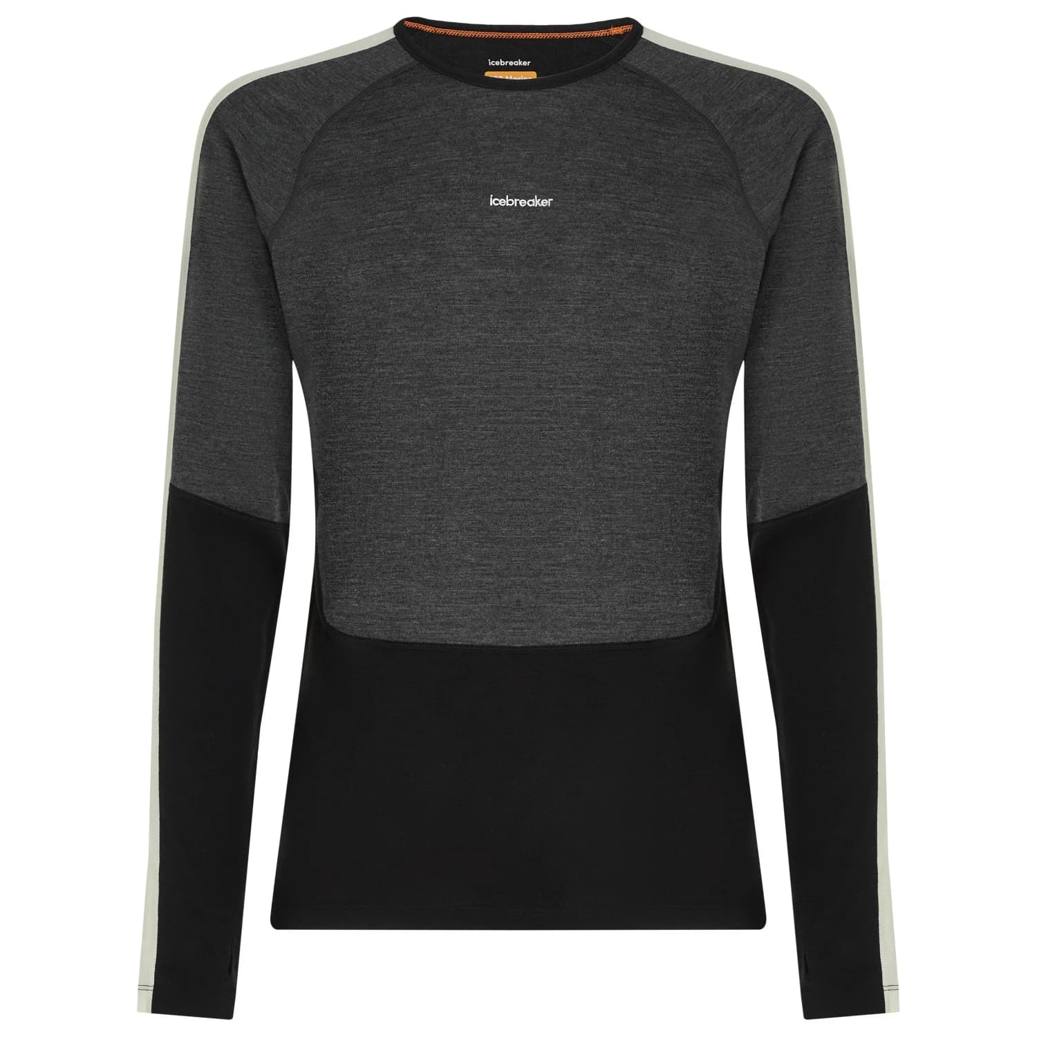 Мериносово термобельо Icebreaker Merino 200 Oasis+ L/S Crewe Merino base layer - Black / Jet Heather / Undyed / CB