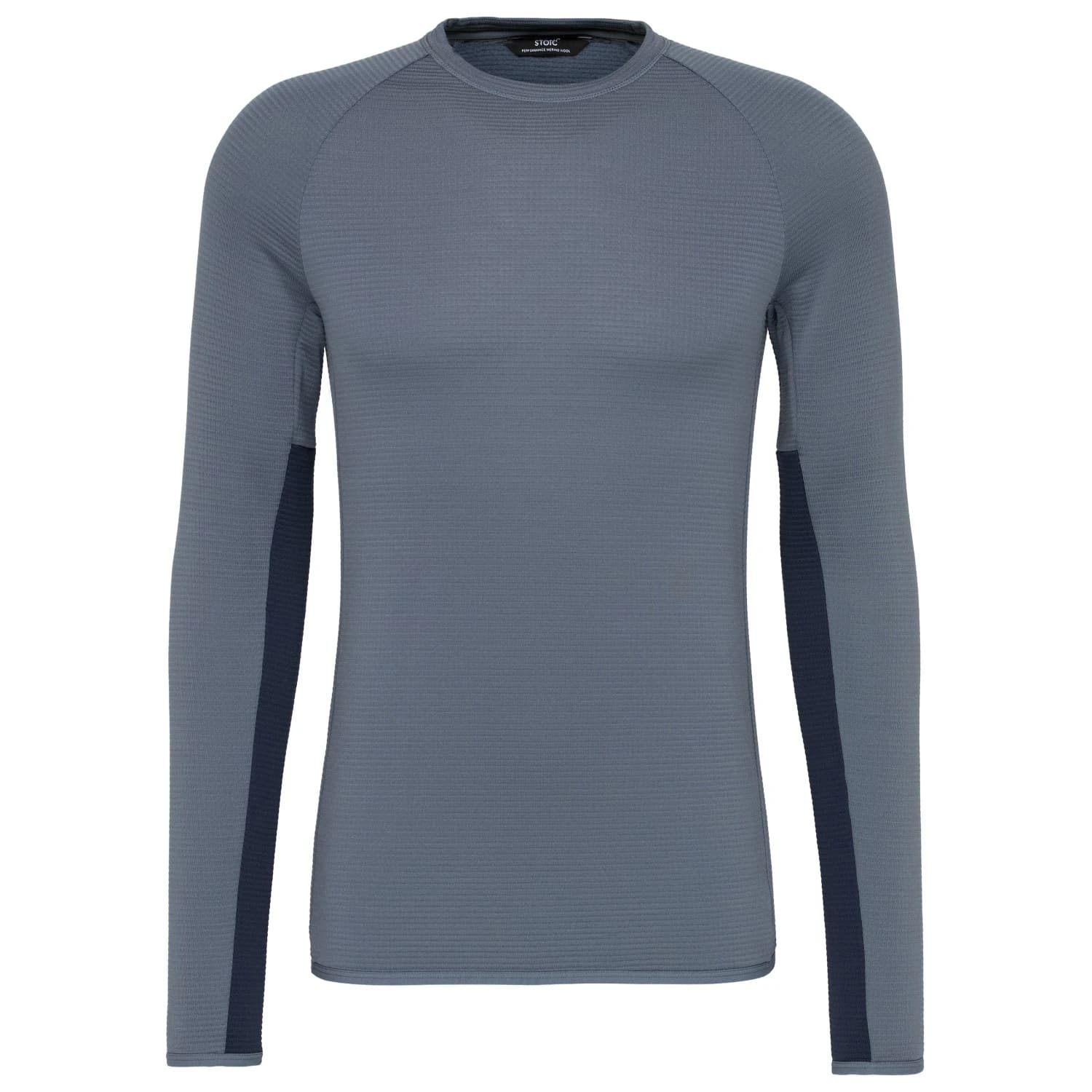 Мериносово термобельо Stoic MerinoSoft180 TuleboLightSt. L/S Merino base layer - Pale Blue Grey
