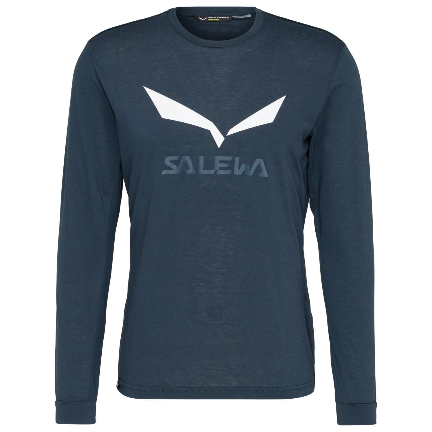 Спортна тениска Salewa Solidlogo Dry L/S Tee Longsleeve - Blueberry