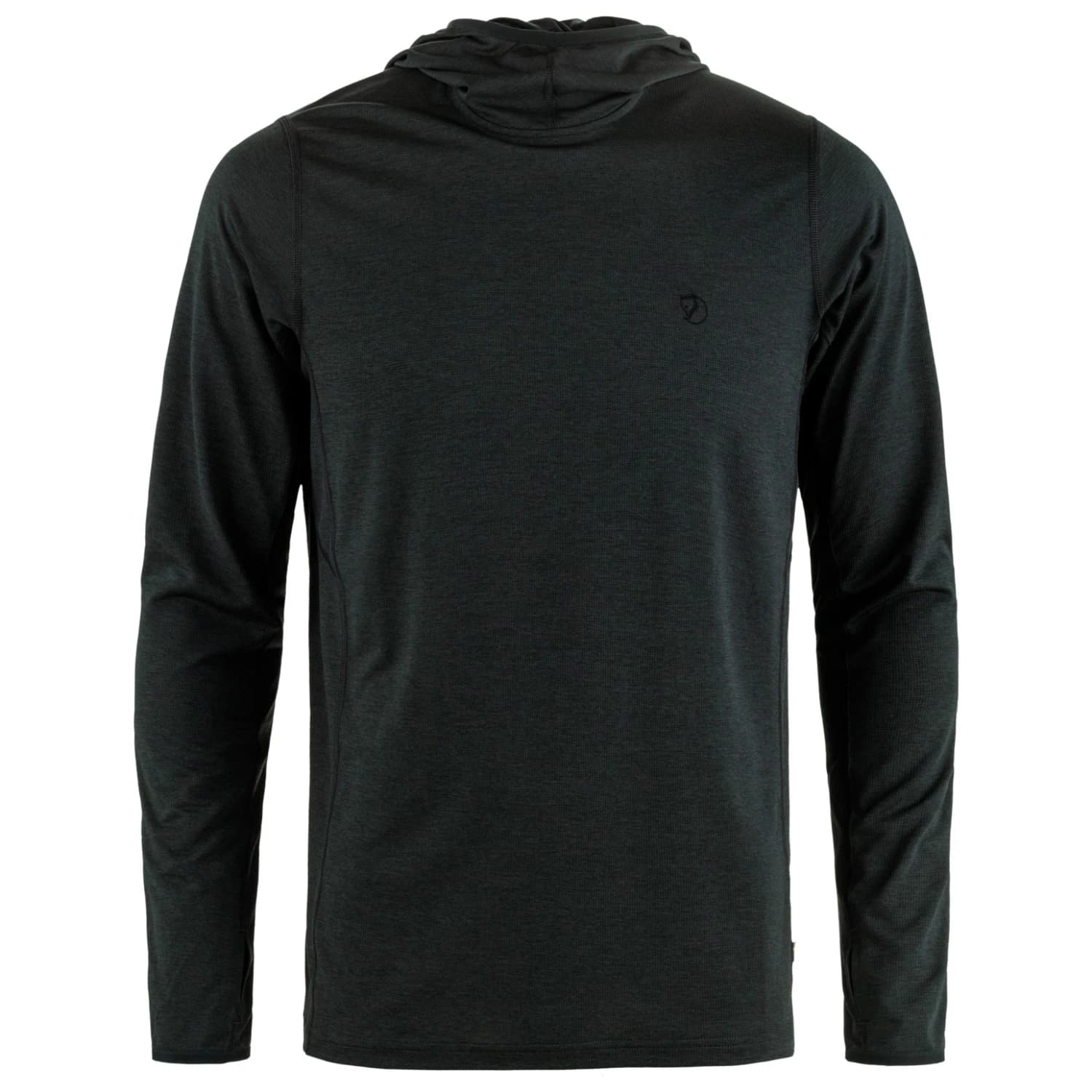 Мъжка спортна тениска Fjällräven Abisko Sun-Hoodie Sport shirt - Black