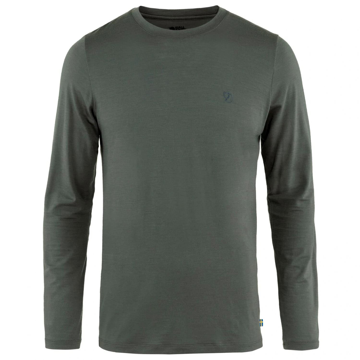 Мъжка мериносова блуза Fjällräven Abisko Wool L/S Longsleeve - Basalt