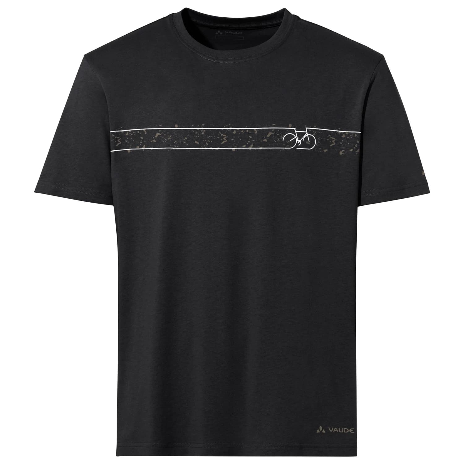 Мъжка фланелка с къс ръкав за колоездене Vaude Cyclist V T-shirt - Black / Black