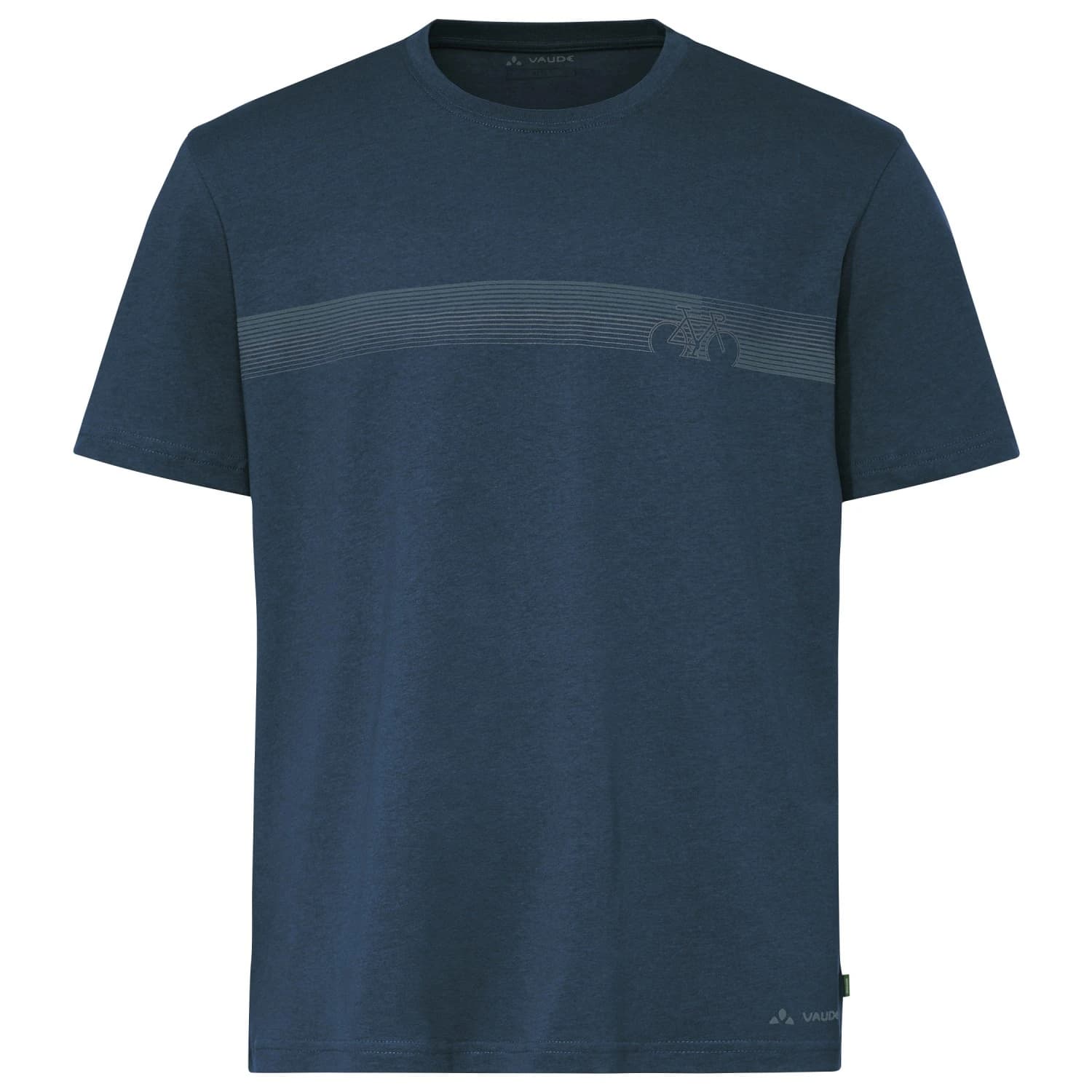 Мъжка фланелка с къс ръкав за колоездене Vaude Cyclist V T-shirt - Dark Sea / Dark Sea