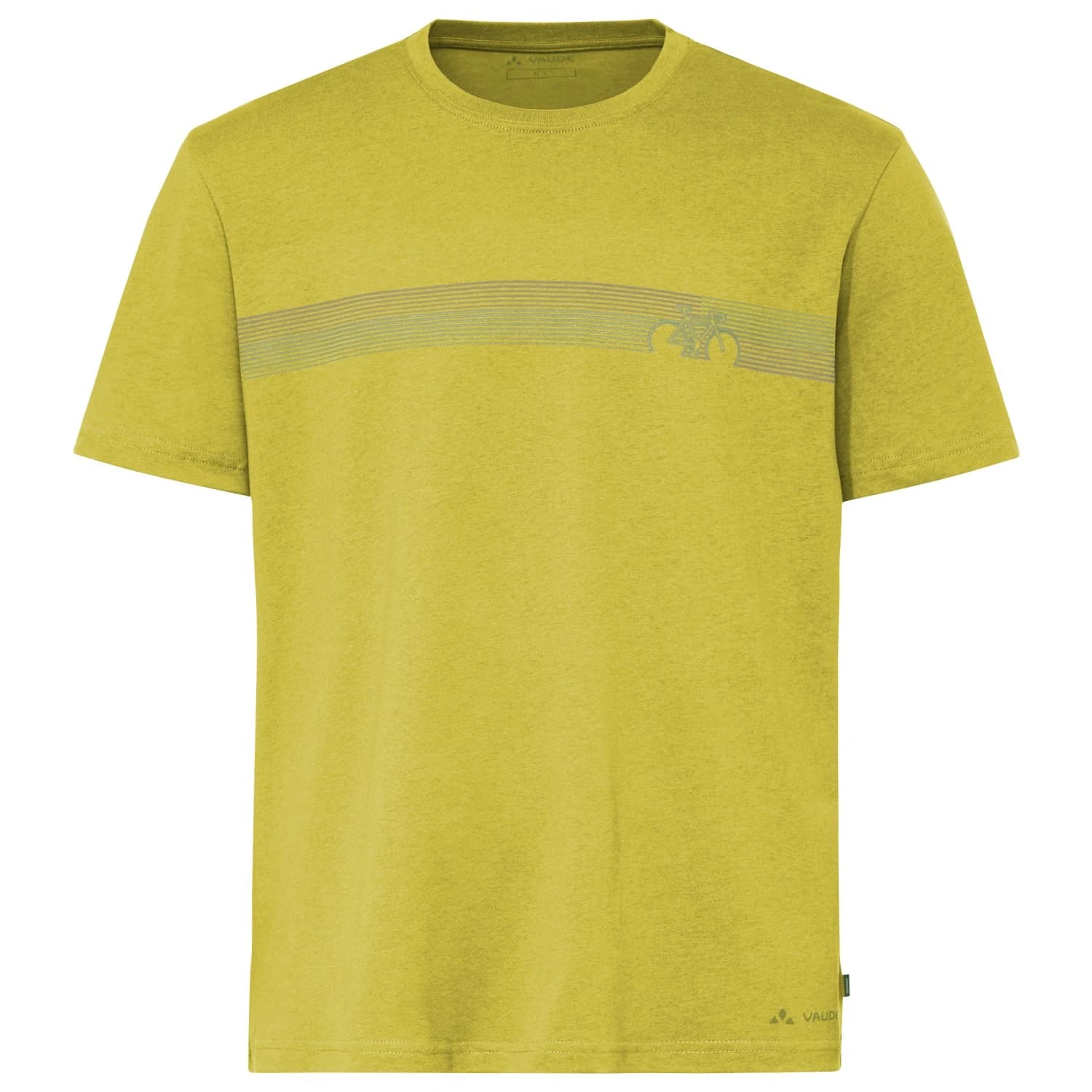Мъжка фланелка с къс ръкав за колоездене Vaude Cyclist V T-shirt - Light Leaf