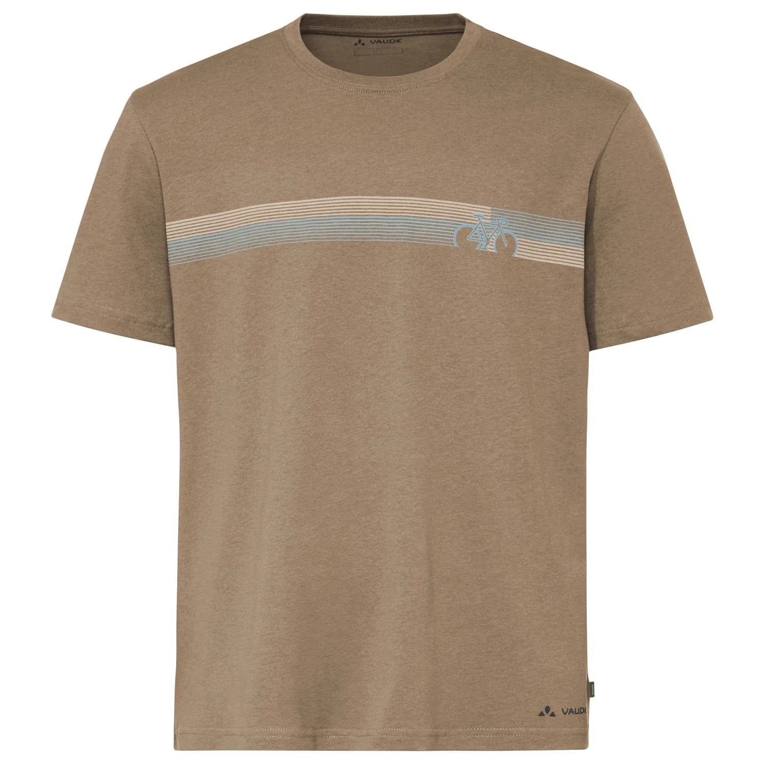 Мъжка фланелка с къс ръкав за колоездене Vaude Cyclist V T-shirt - Oat