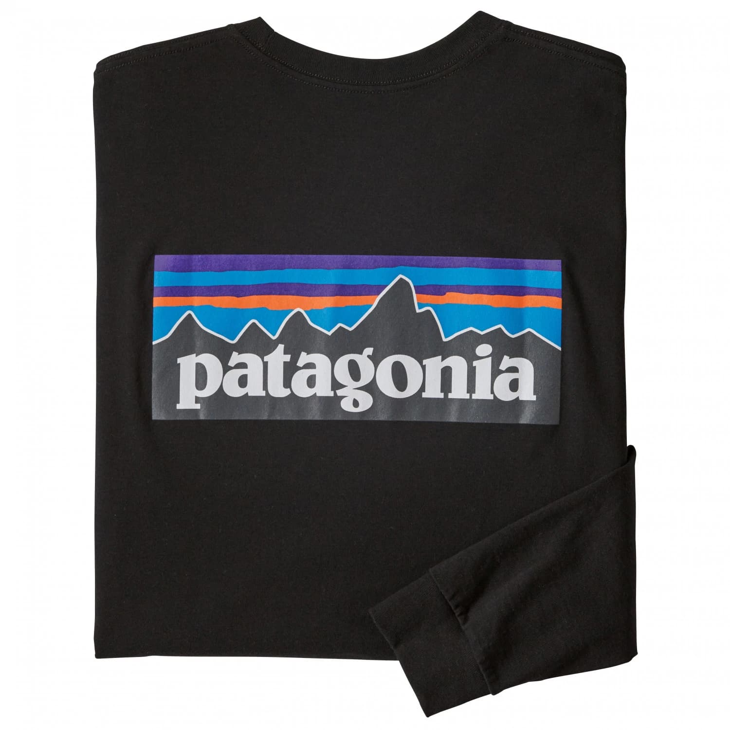 Мъжка блуза с дълъг ръкав Patagonia L/S P-6 Logo Responsibili-Tee Longsleeve - Black