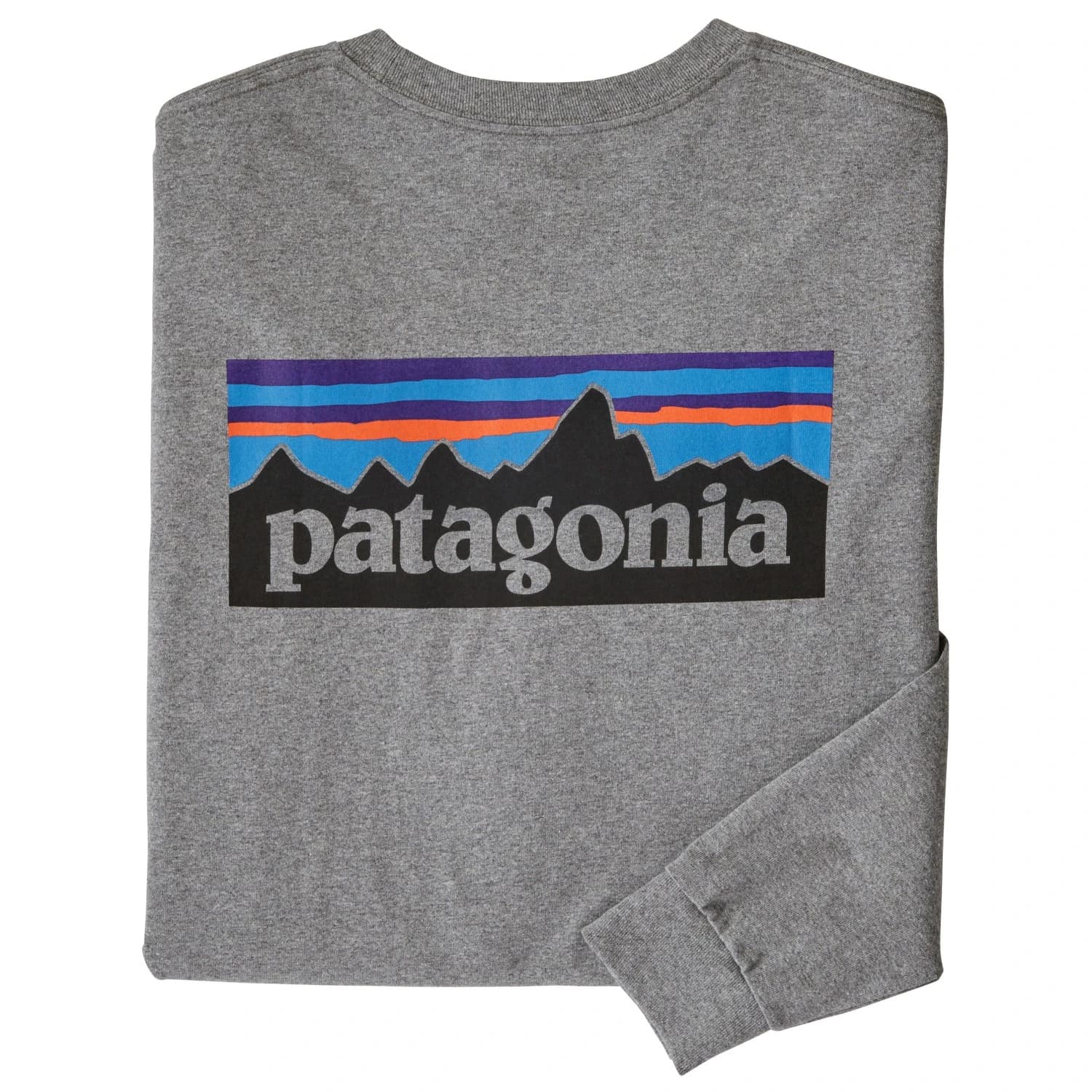 Мъжка блуза с дълъг ръкав Patagonia L/S P-6 Logo Responsibili-Tee Longsleeve - Gravel Heather