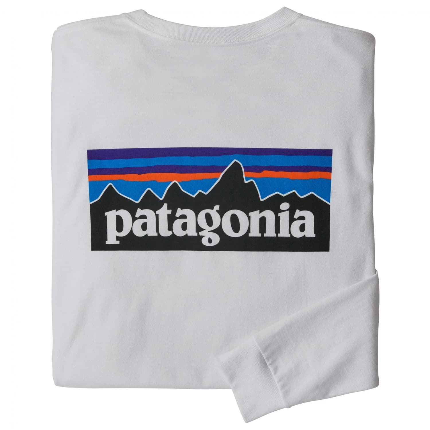 Мъжка блуза с дълъг ръкав Patagonia L/S P-6 Logo Responsibili-Tee Longsleeve - White