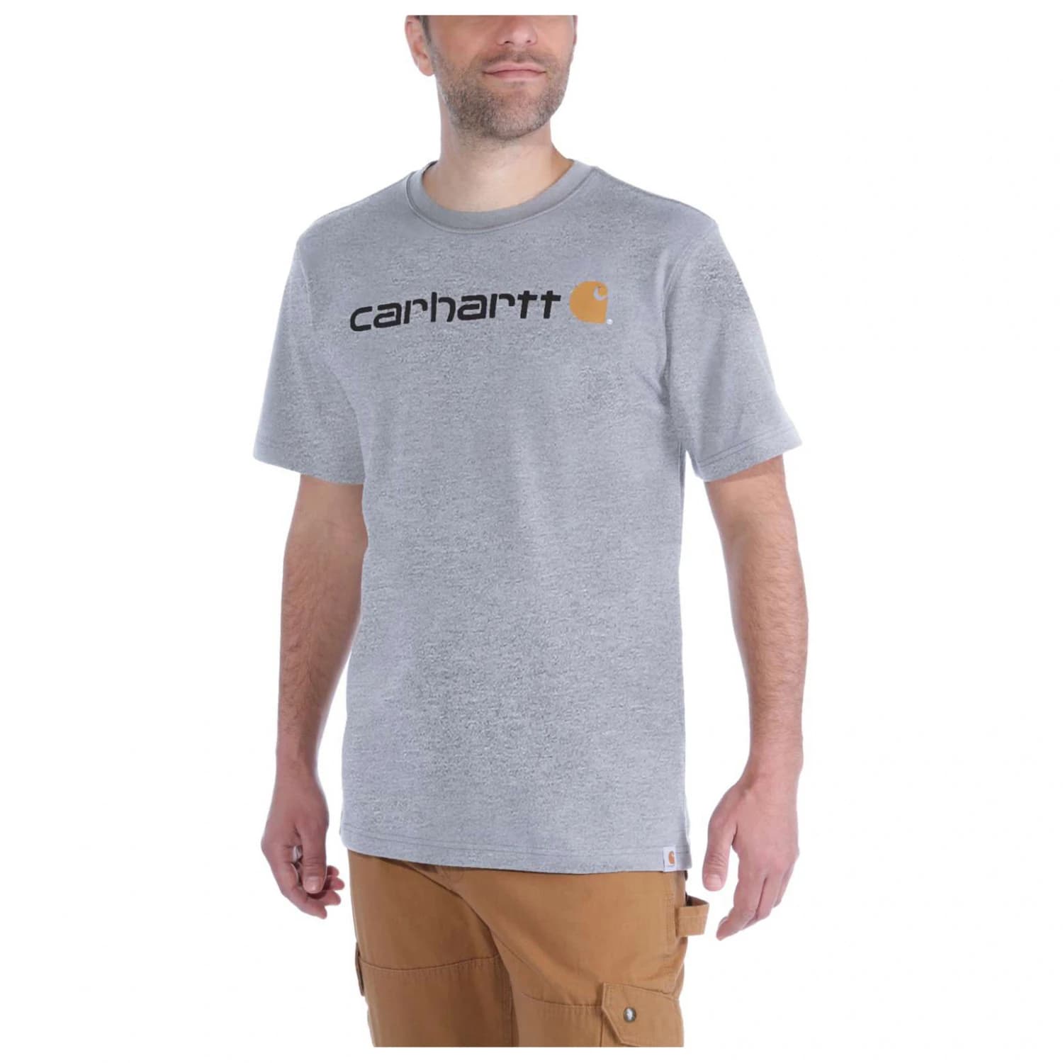 Мъжка тениска Carhartt Core Logo S/S T-shirt - Heather Grey