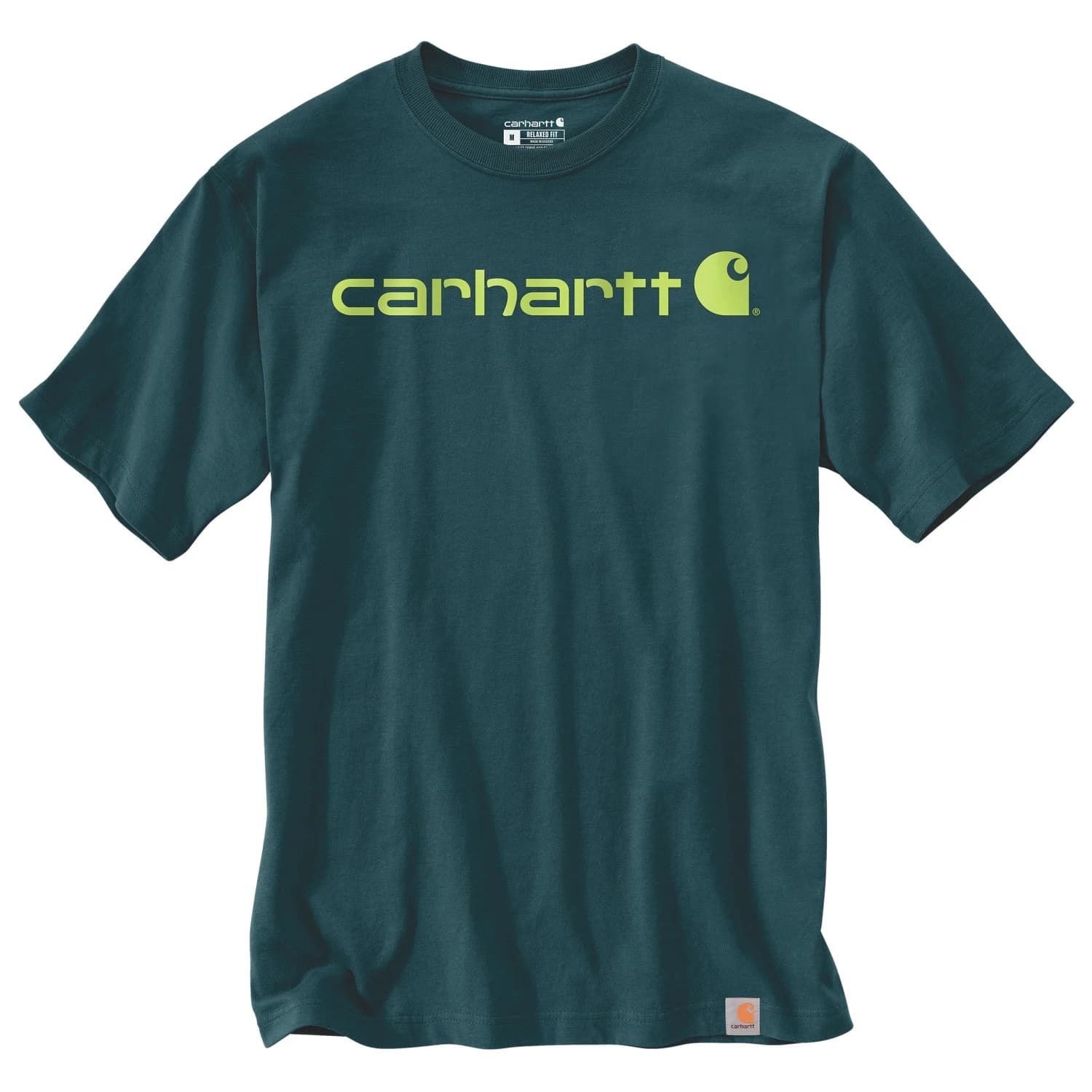 Мъжка тениска Carhartt Core Logo S/S T-shirt - Dark Harbor Teal