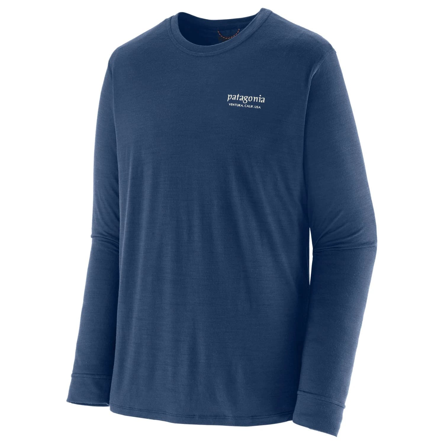 Мъжка мериносова блуза Patagonia L/S Cap Cool Merino Graphic Shirt Merino shirt - Heritage Header: Clement Blue