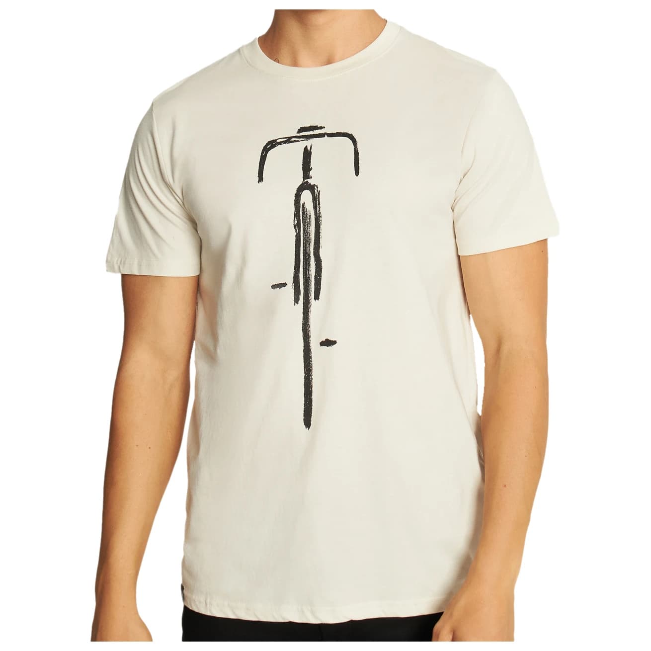 Мъжка тениска DEDICATED T-Shirt Stockholm Bike Front T-shirt - Oat White