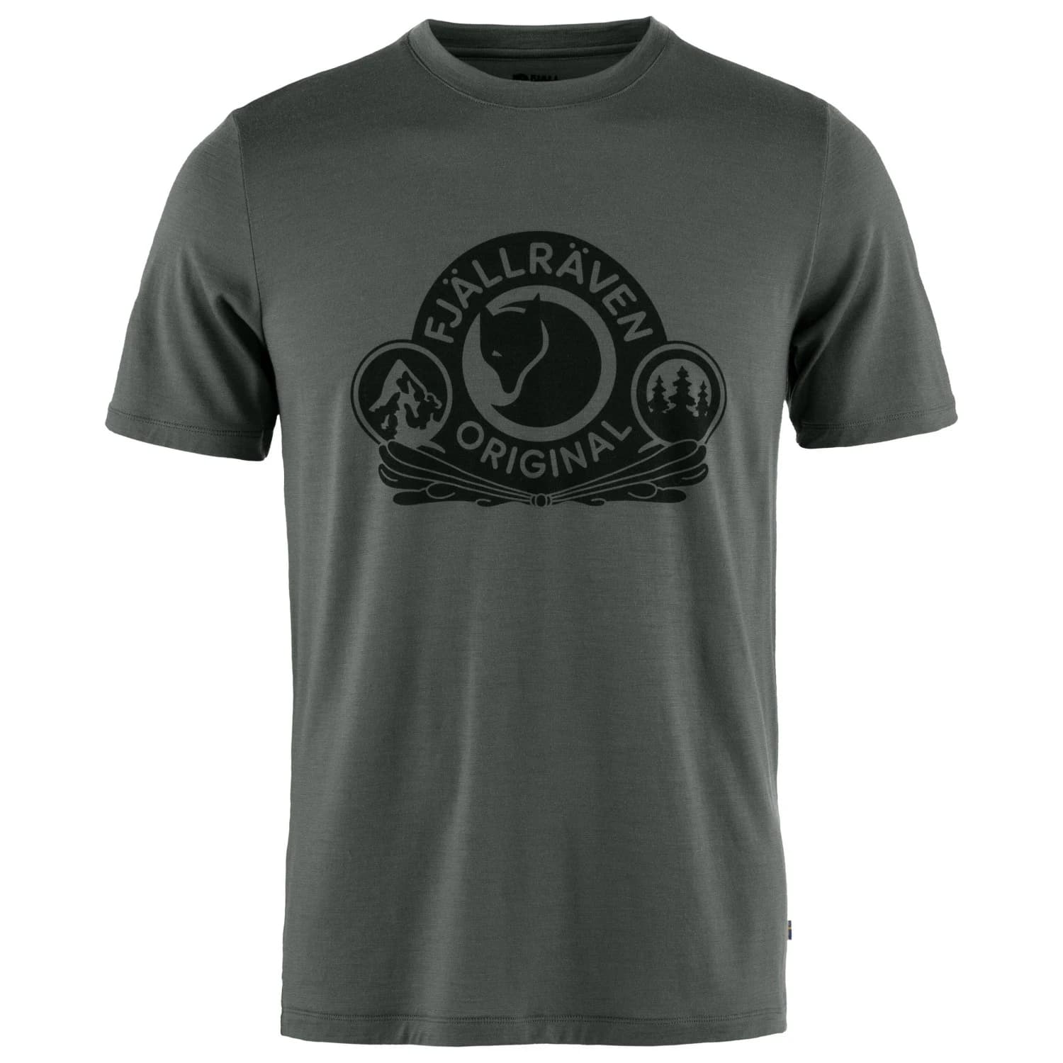 Мъжка мериносова блуза Fjällräven Abisko Wool Classic S/S Merino shirt - Basalt