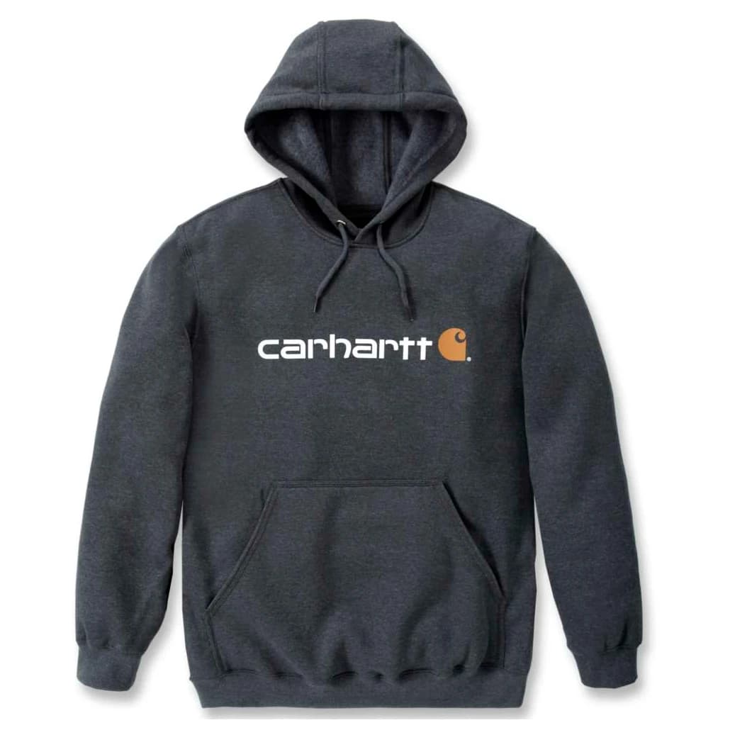Мъжки суичър Carhartt Signature Logo Sweatshirt Hoodie - Carbon Heather