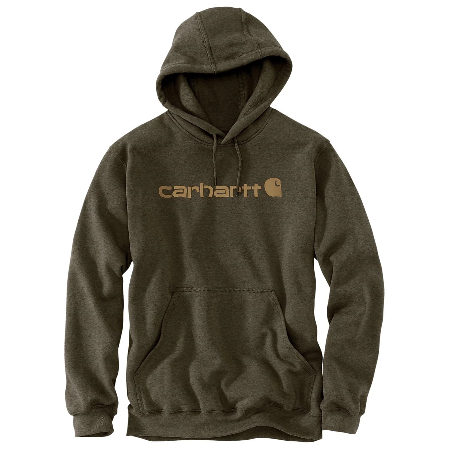 Мъжки суичър Carhartt Signature Logo Sweatshirt Hoodie - Burnished Logs Heather