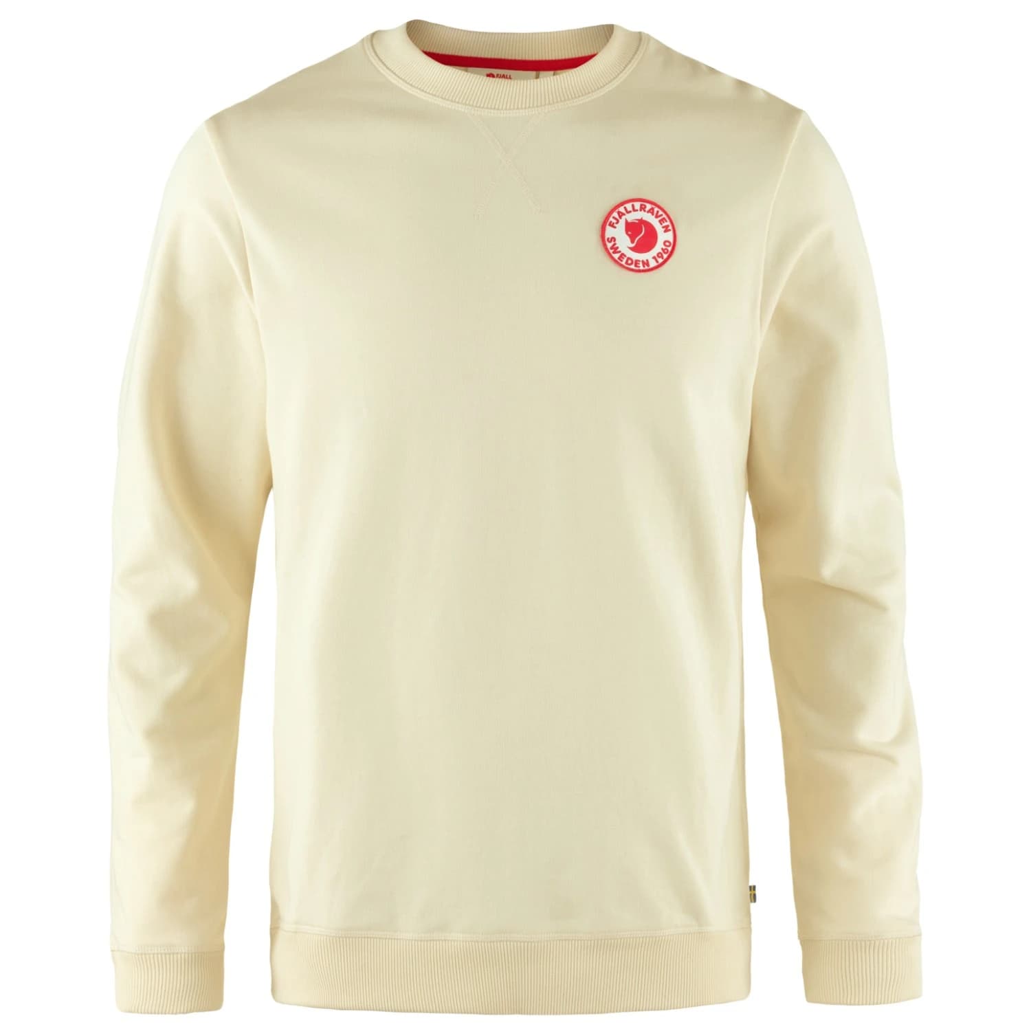 Мъжки пуловер Fjällräven 1960 Logo Badge Sweater Jumper - Chalk White