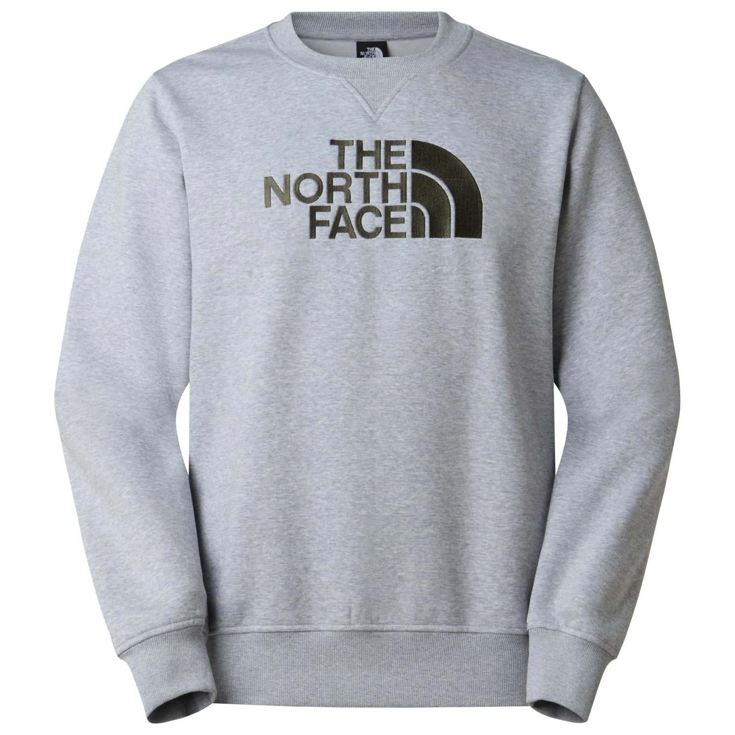 Мъжки пуловер The North Face Drew Peak Crew Jumper - Light Grey Heather / New Taupe Green