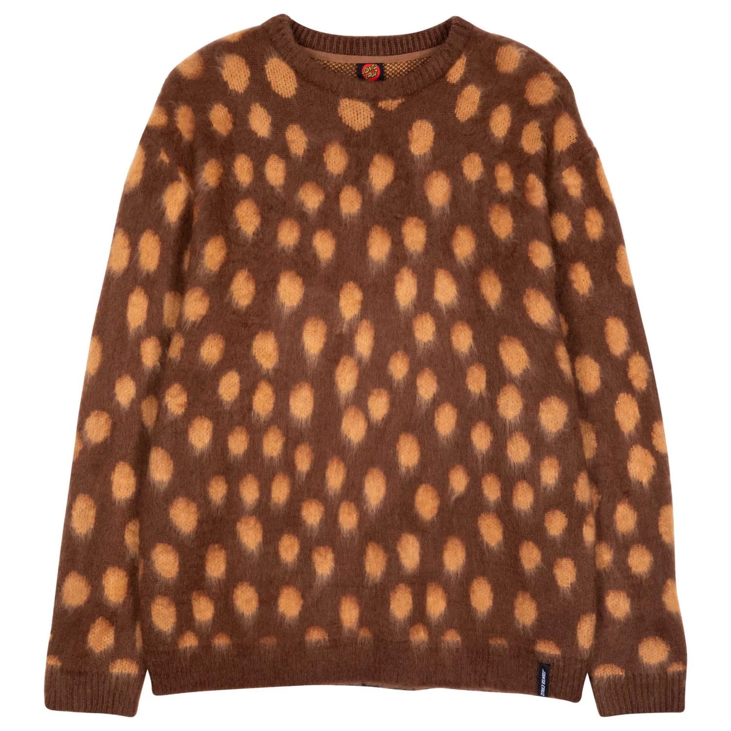 Мъжки пуловер Santa Cruz Jaguar Knit Crew Jumper - Brown