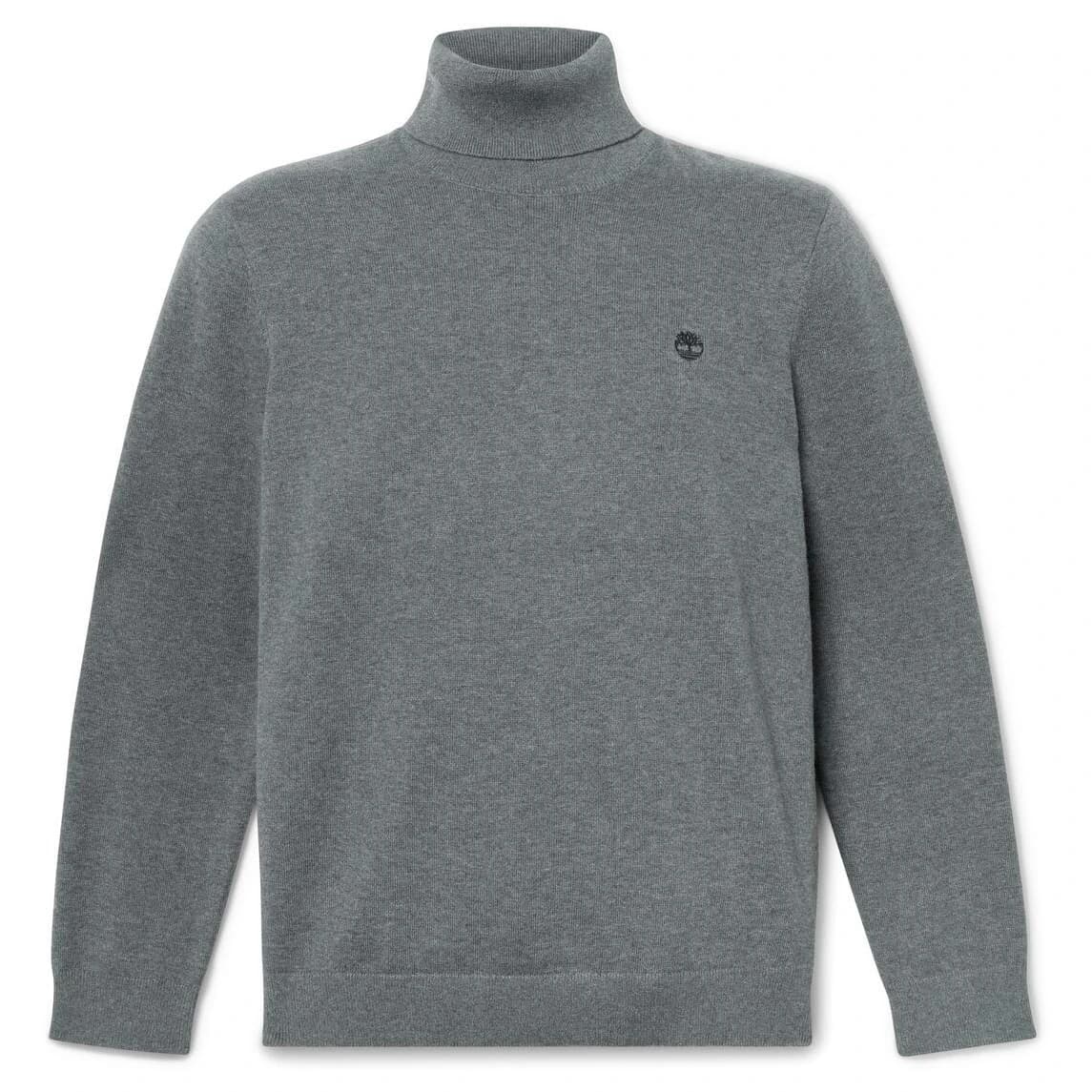 Мъжки пуловер Timberland Williams River Turtle Neck Cotton Sweater Jumper - Dark Grey Heather