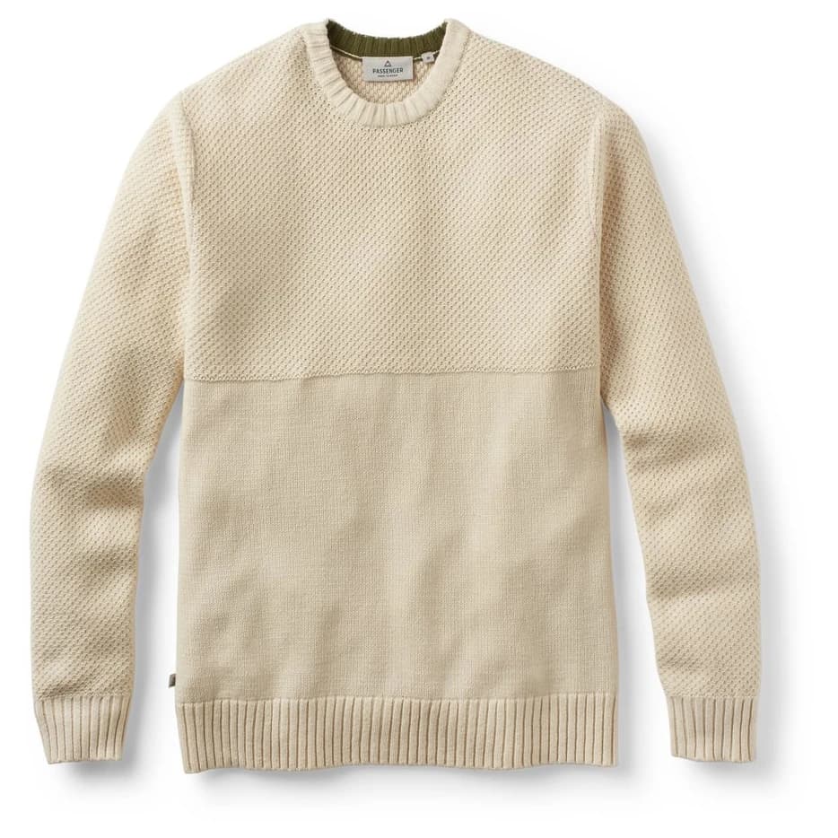 Мъжки пуловер Passenger Swell Knitted Jumper - Off White