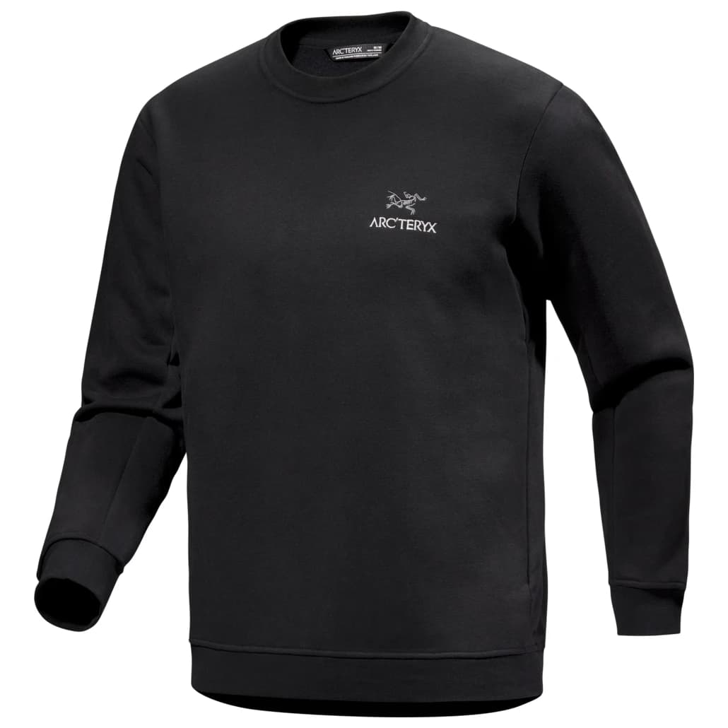 Мъжки поларен пуловер Arc'teryx Emblem Fleece Crew Jumper - Black
