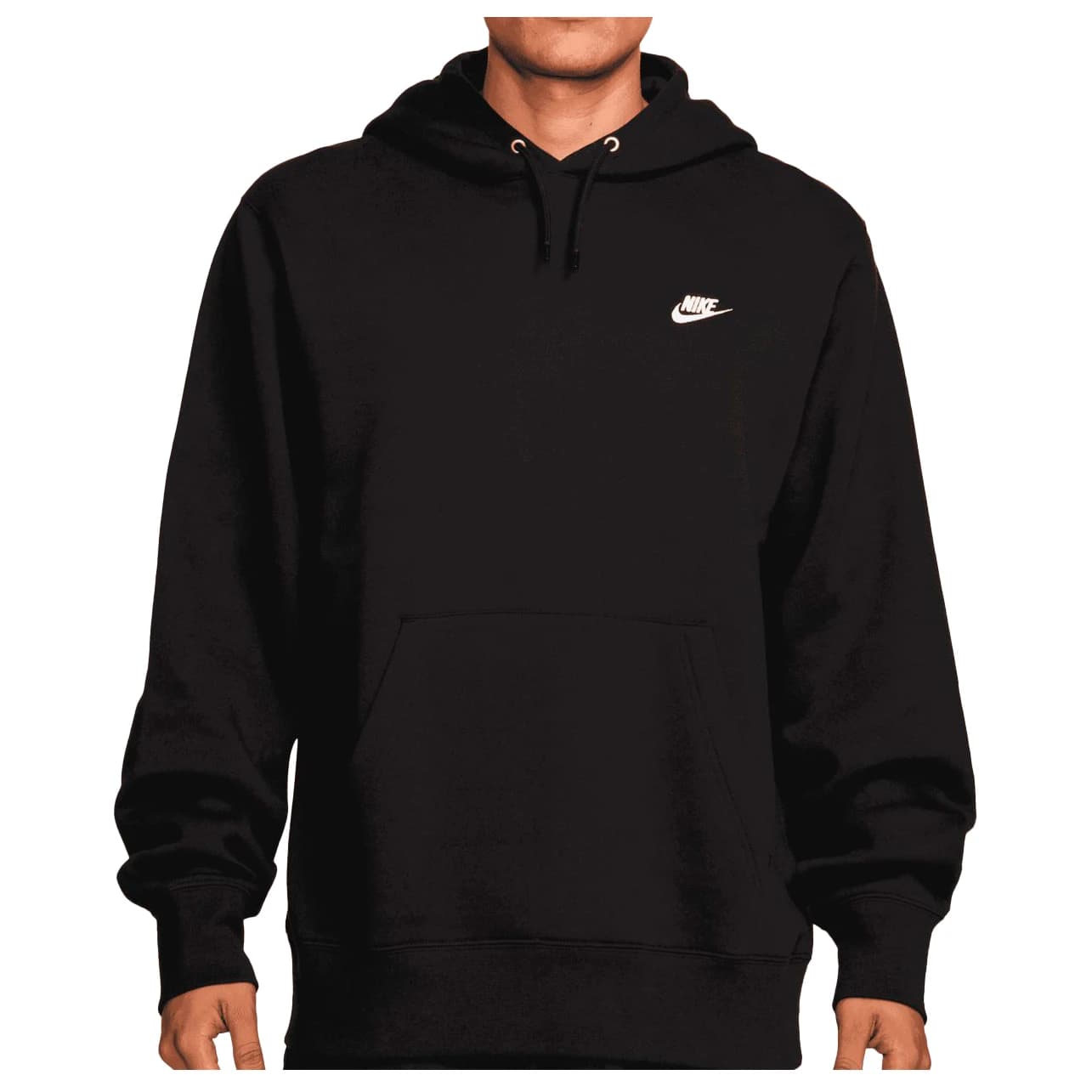 Мъжки суичър Nike Club Basketball Pull-Over Hoodie - Black / Black / White