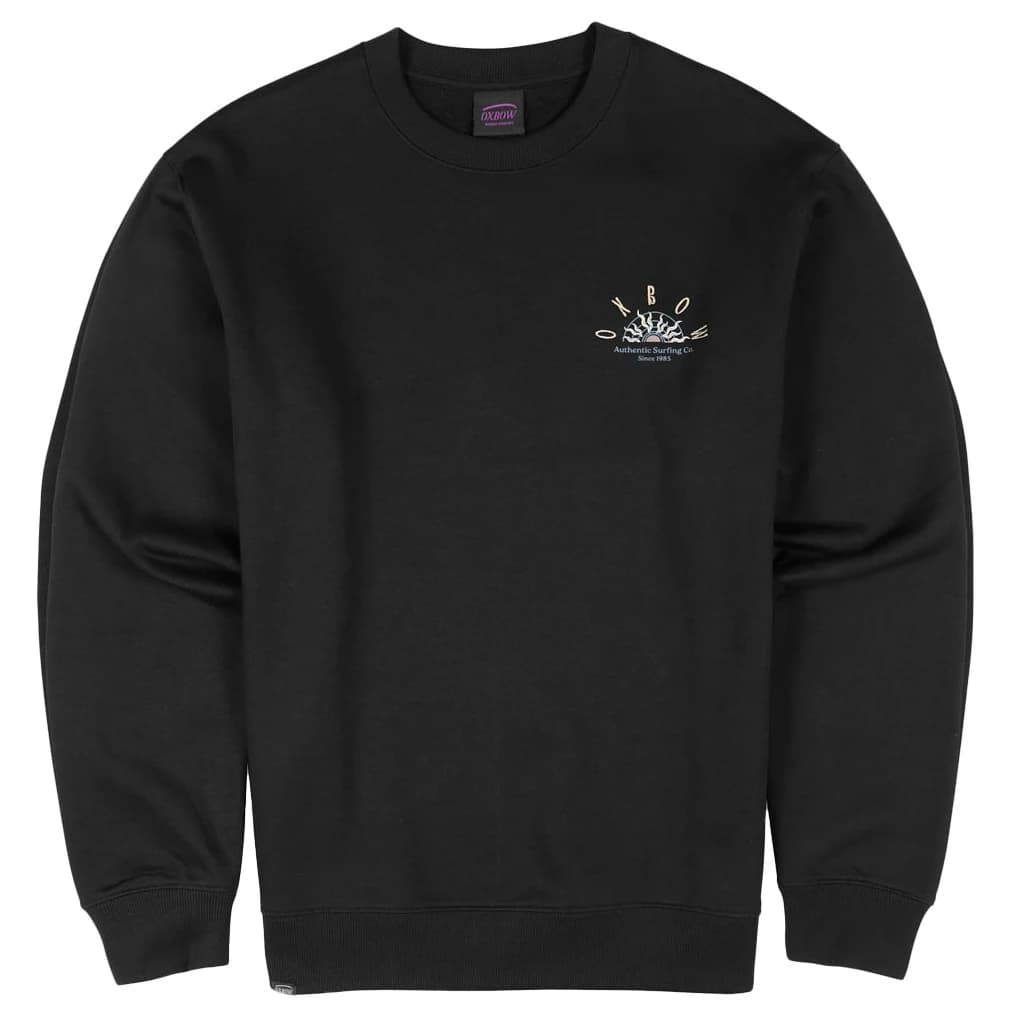 Мъжки пуловер Oxbow Sandbar Fleece Crew Jumper - Black