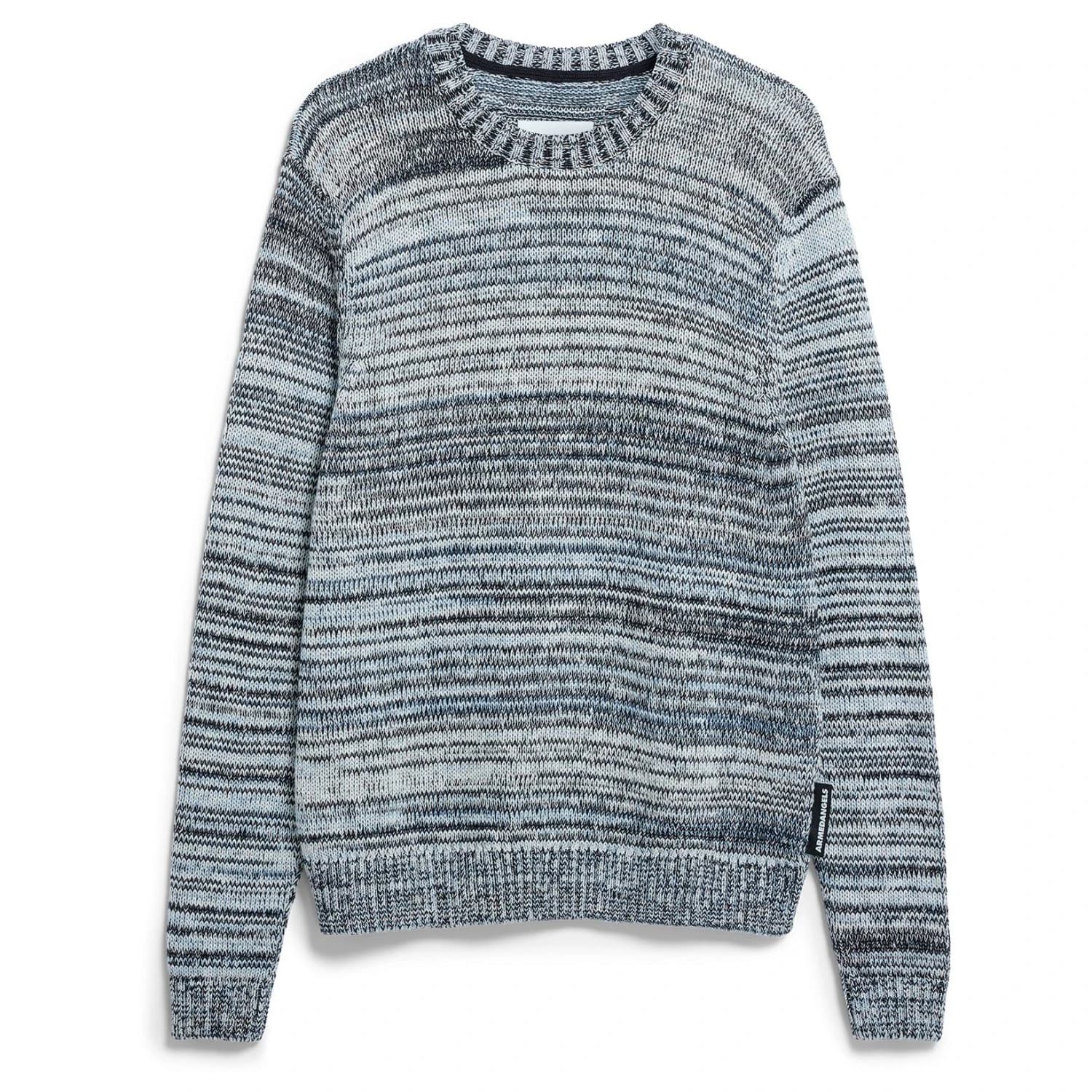 Мъжки пуловер ARMEDANGELS Yarnmix Knit Sweater Jumper - Black / Oatmilk / Wedgewood