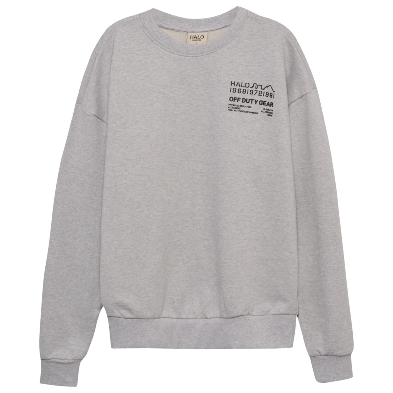Пуловер Halo Halo Graphic Boxy Crew Jumper - Light Grey Melange
