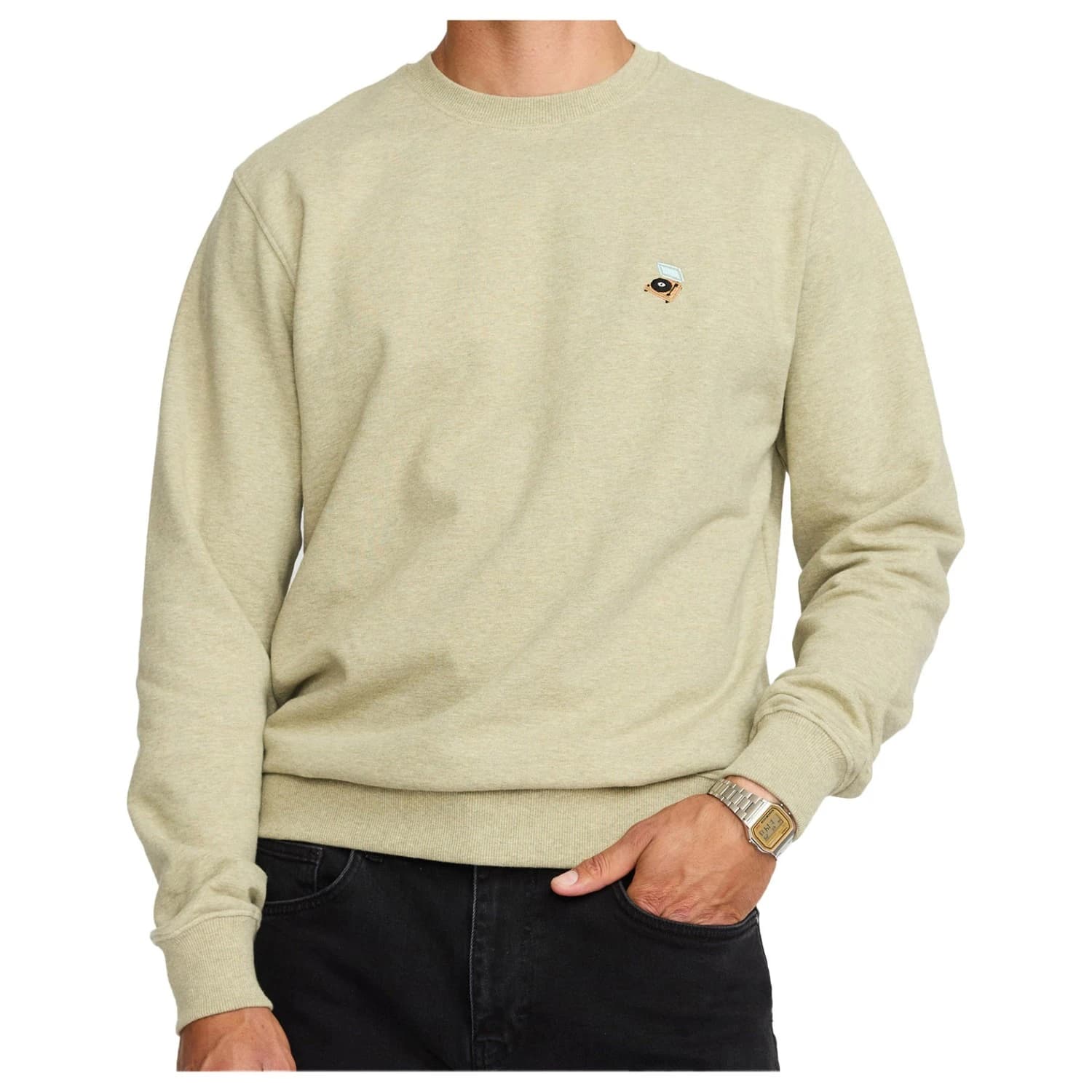 Мъжки пуловер Revolution Regular Crewneck Jumper - Lightgreen